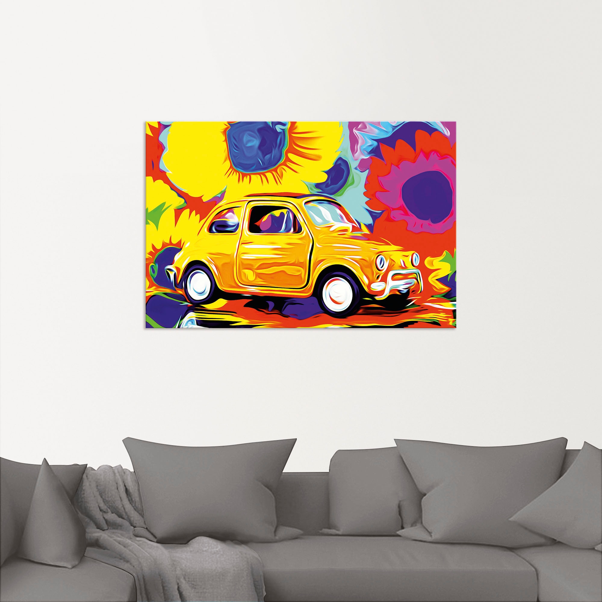 Artland Wandbild »Fiat 500«, Auto, (1 St.), als Alubild, Leinwandbild, Wandaufkleber oder Poster in versch. Größen