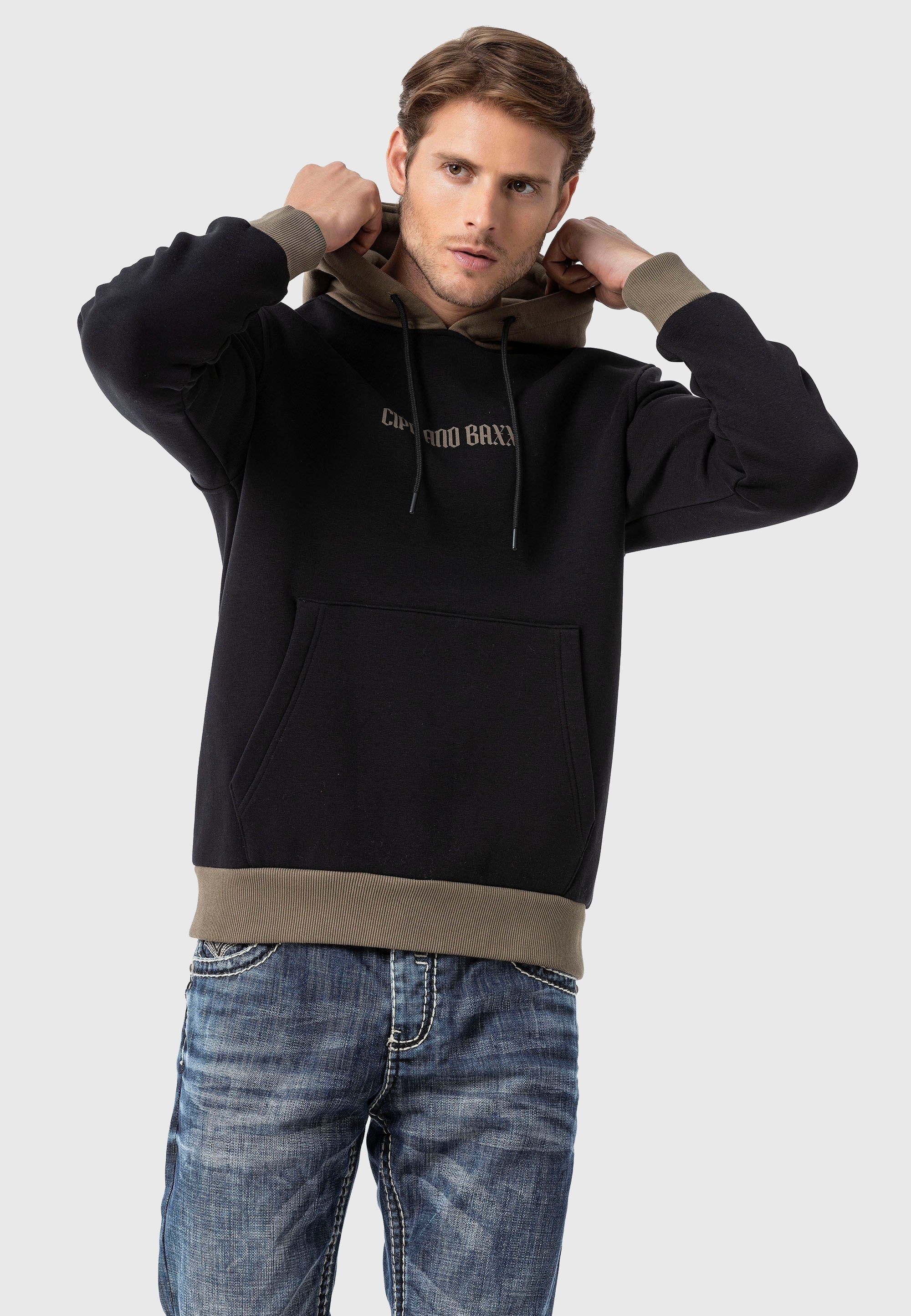 Cipo & Baxx Kapuzenpullover »Sweatshirts«, im Kontrast-Look