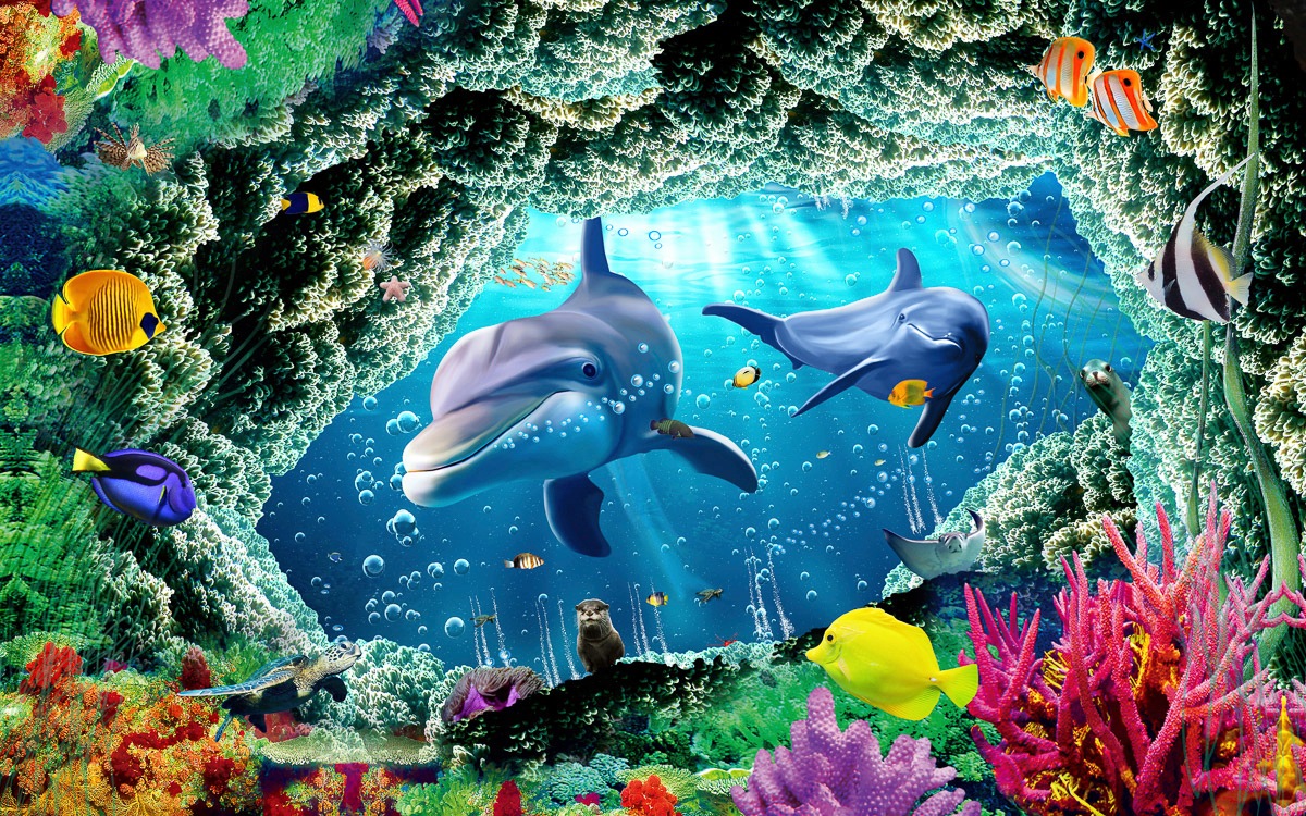 Papermoon Fototapete »Unterwasserwelt«