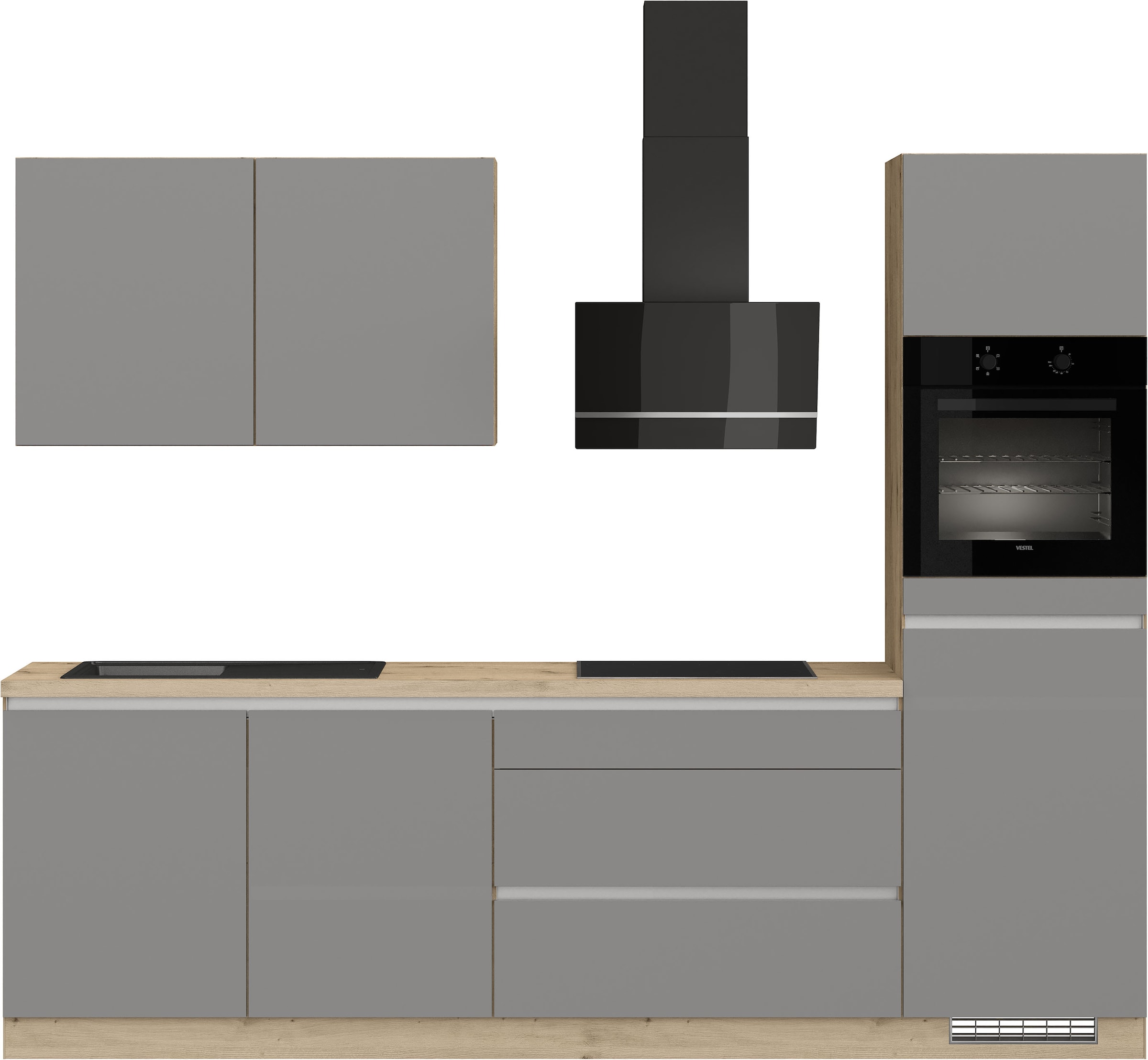 IMPULS KÜCHEN Küchenzeile ""Dublin", Anti Fingerprint Oberfläche, Schubkäst günstig online kaufen