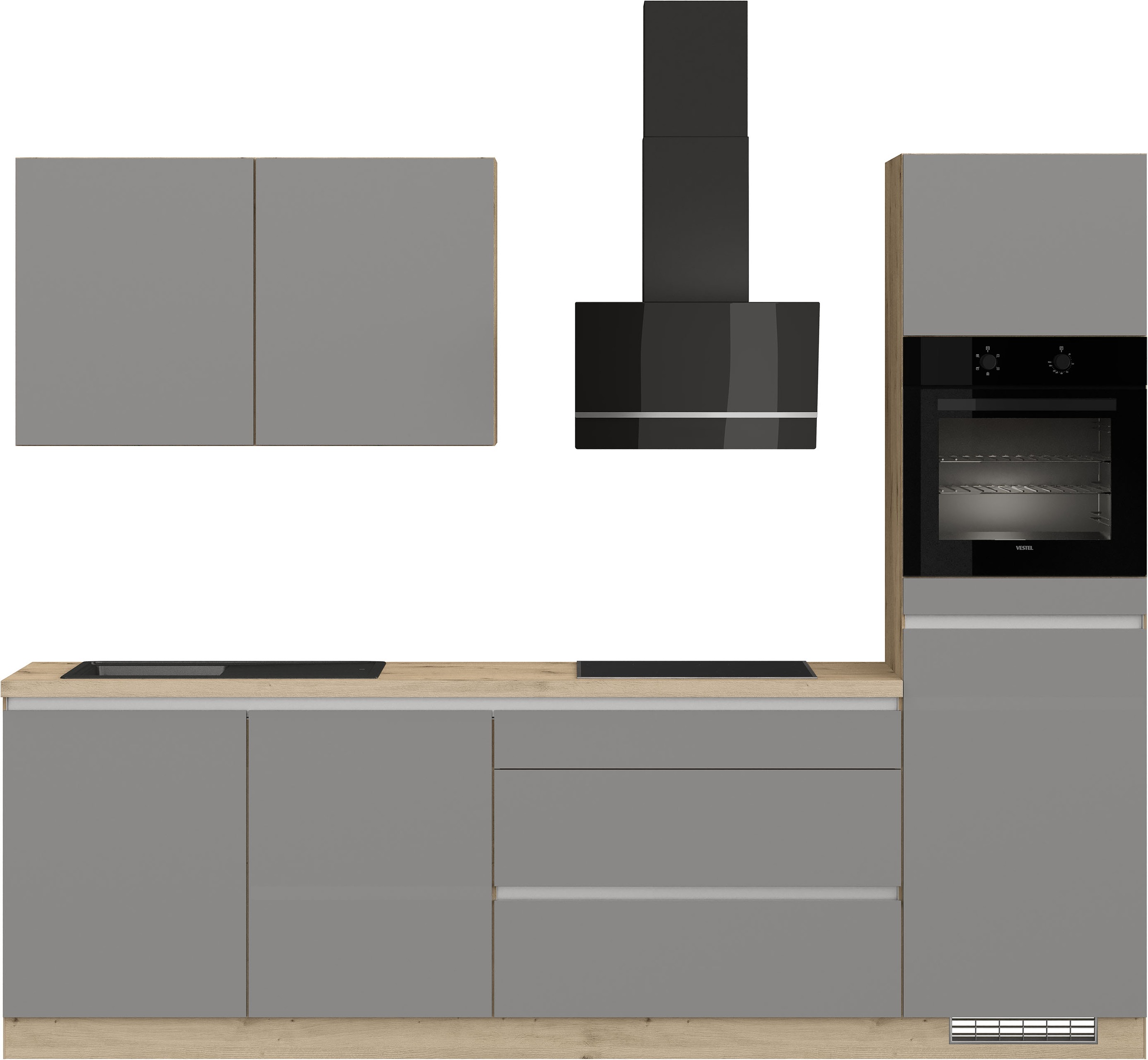 IMPULS KÜCHEN Küchenzeile ""Dublin", Anti Fingerprint Oberfläche, Schubkäst günstig online kaufen