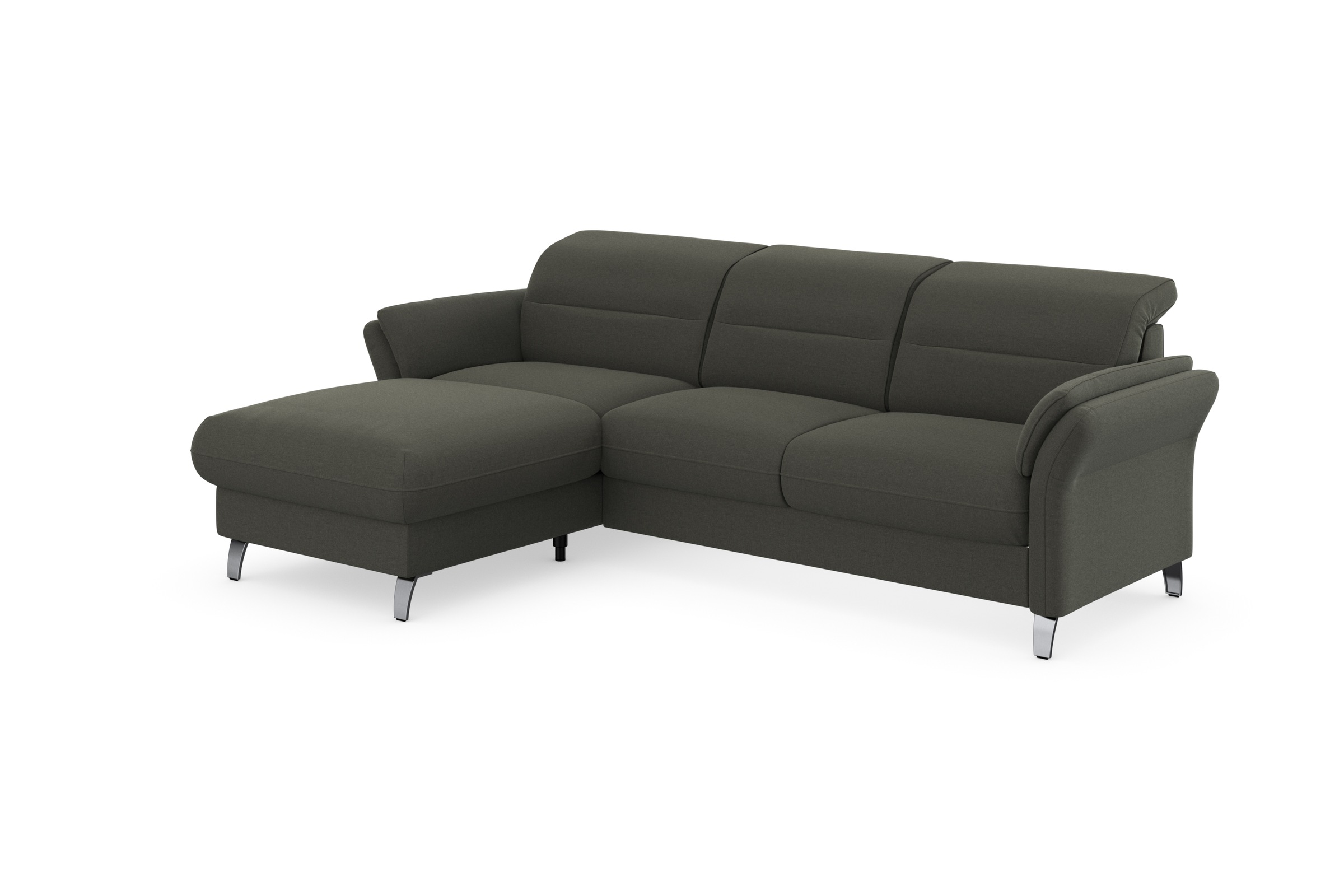 sit&more Ecksofa »Grenoble L-Form mit Federkern«, wahlweise mit Bettfunktion, Bettkasten, Arm- und Kopfteilverstellung