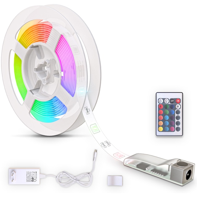 B.K.Licht LED Stripe, LED Band 3m, silikonbeschichtet, RGB, Fernbedienung,  selbstklebend bestellen | BAUR