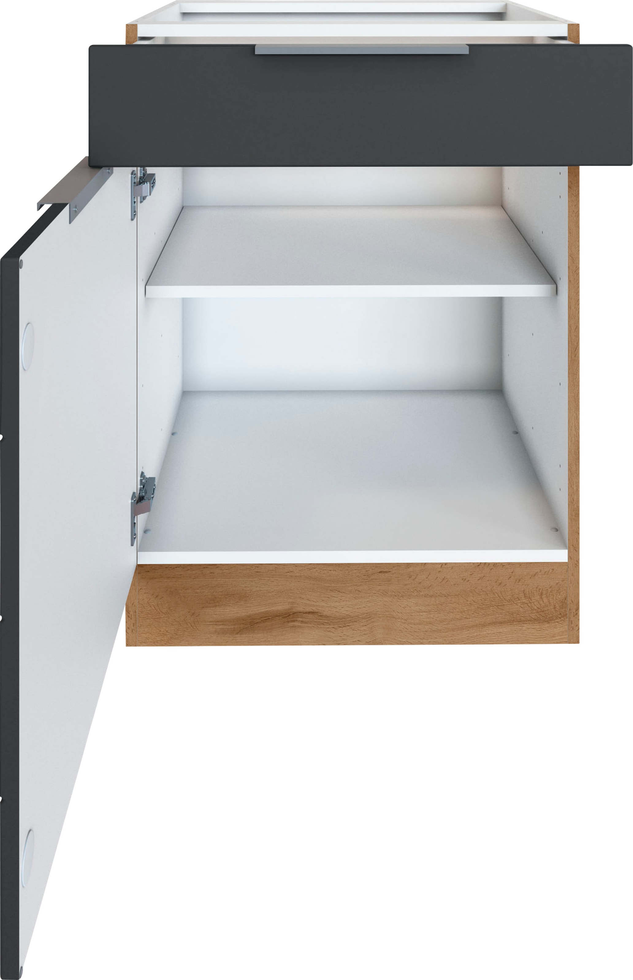 KOCHSTATION Unterschrank »KS-Luhe«, 60 cm breit, hochwertige MDF-Fronten mit waagerechter Lisene