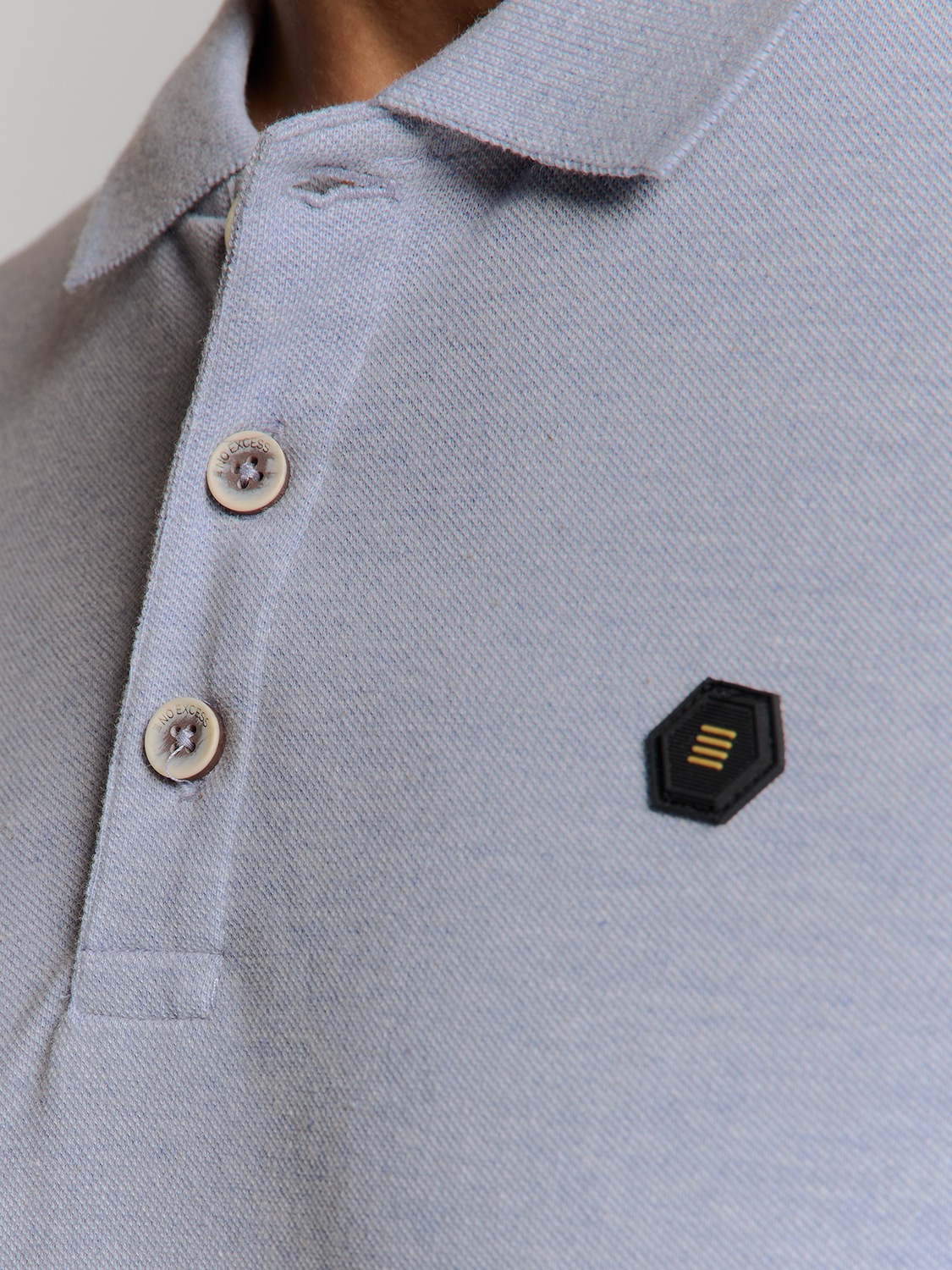 NO EXCESS Poloshirt »No Excess Poloshirt Polo Melange«