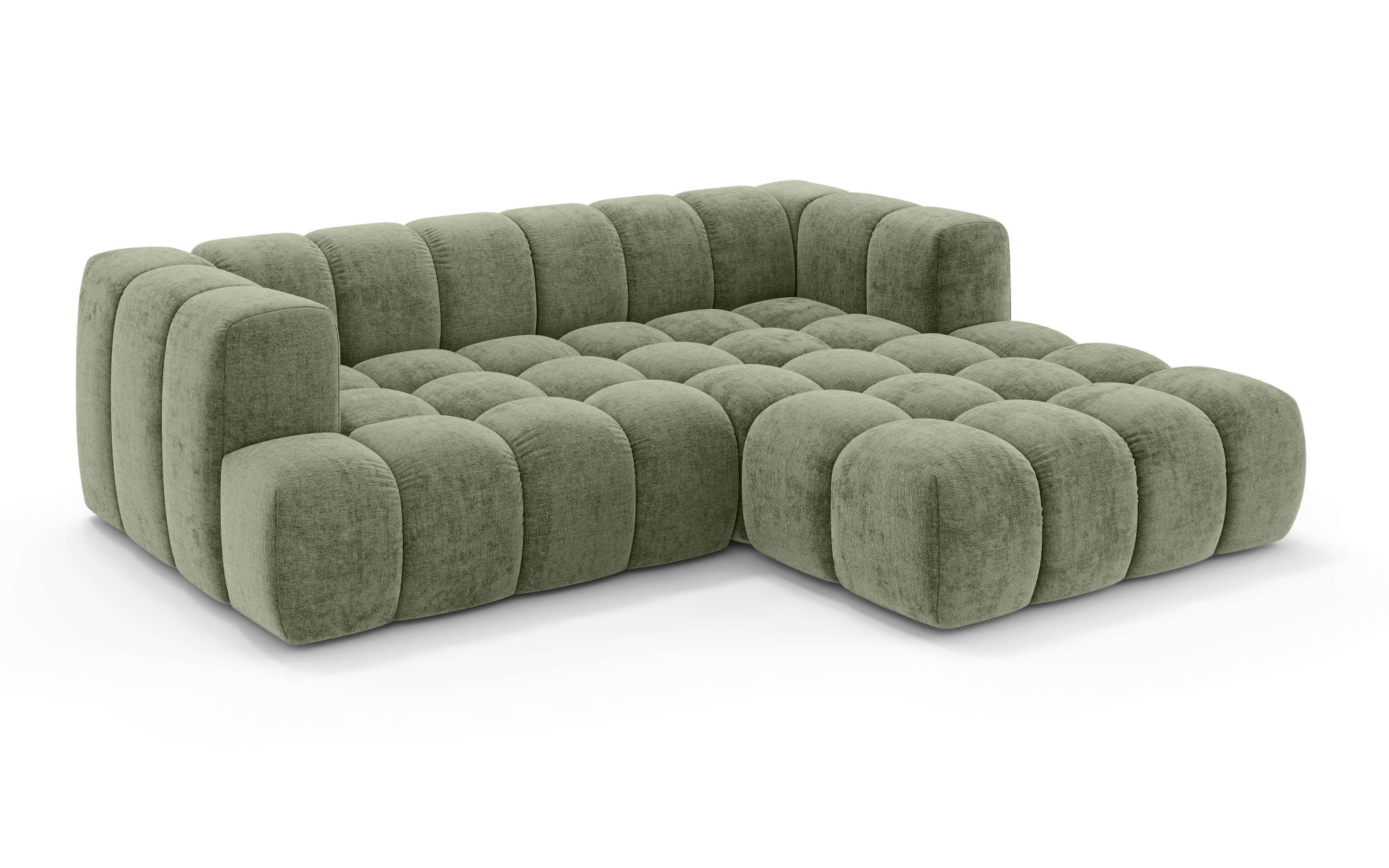 homsy by Ana Johnson Ecksofa »XL BOUBELLE L-Form extra tief, Design-Sofa, Bubble-Optik, Breite 247cm« hoher Sitzkomfort dank Wellenunterfederung, modern, mit Steppung