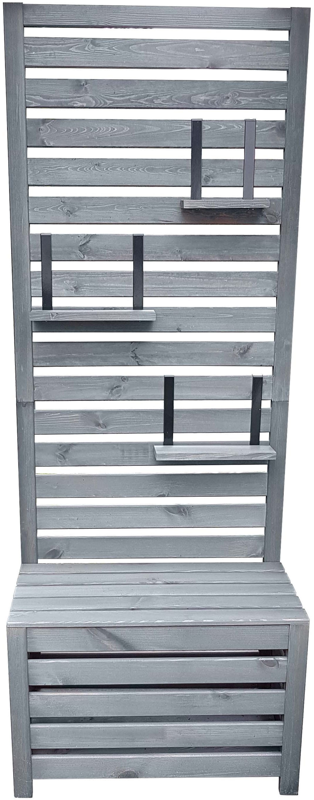 promadino Spalier "für Balkon und Garten" Sitzgelegenheit und Sichtschutz, L70xT40xH180cm, Volumen: 91 Liter