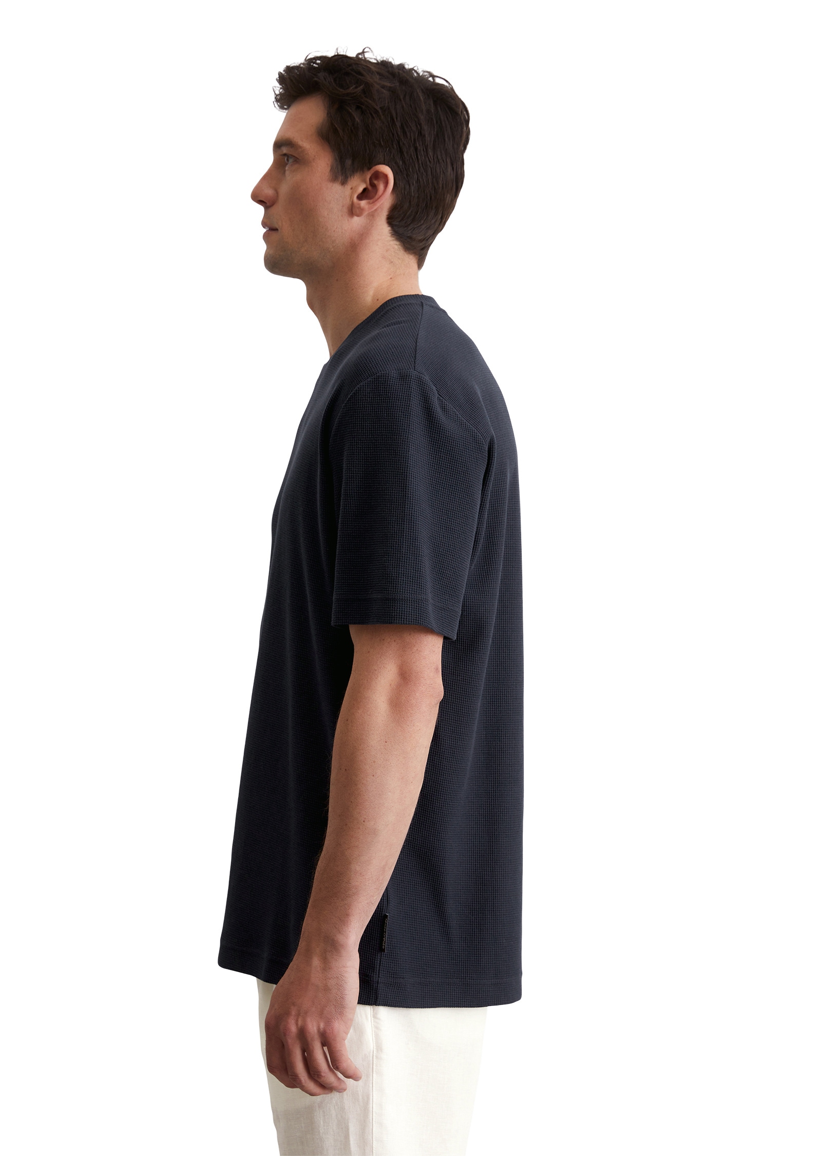 Marc O'Polo T-Shirt »mit feiner Waffelstruktur«
