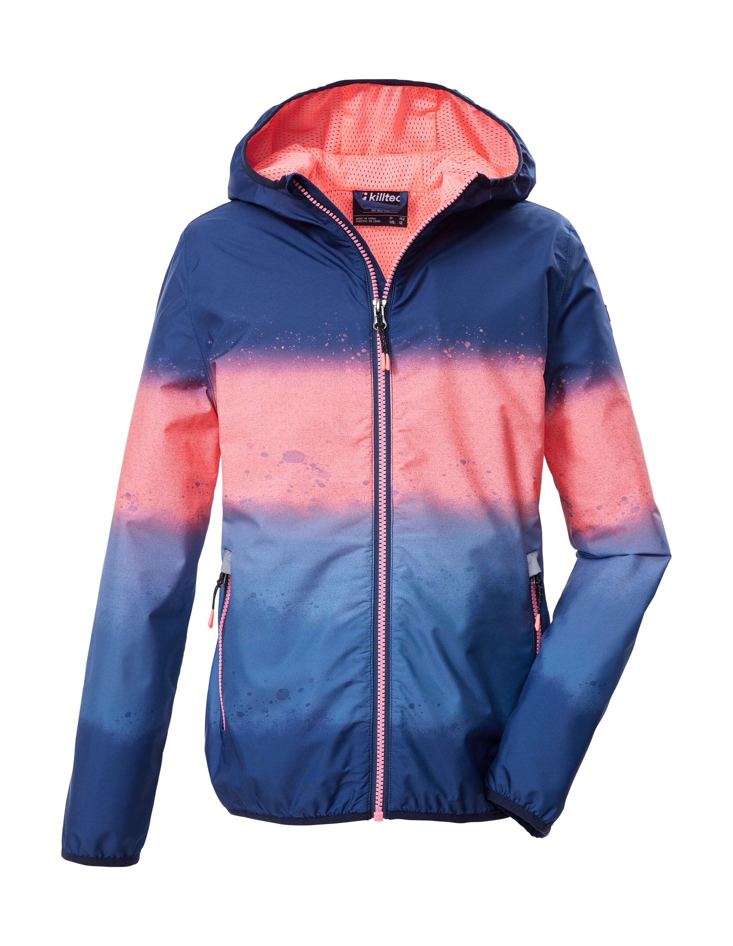 Killtec Funktionsjacke "KOS 155 GRLS JCKT" Leichte, wetterfeste Mädchenjacke mit All-Over-Print