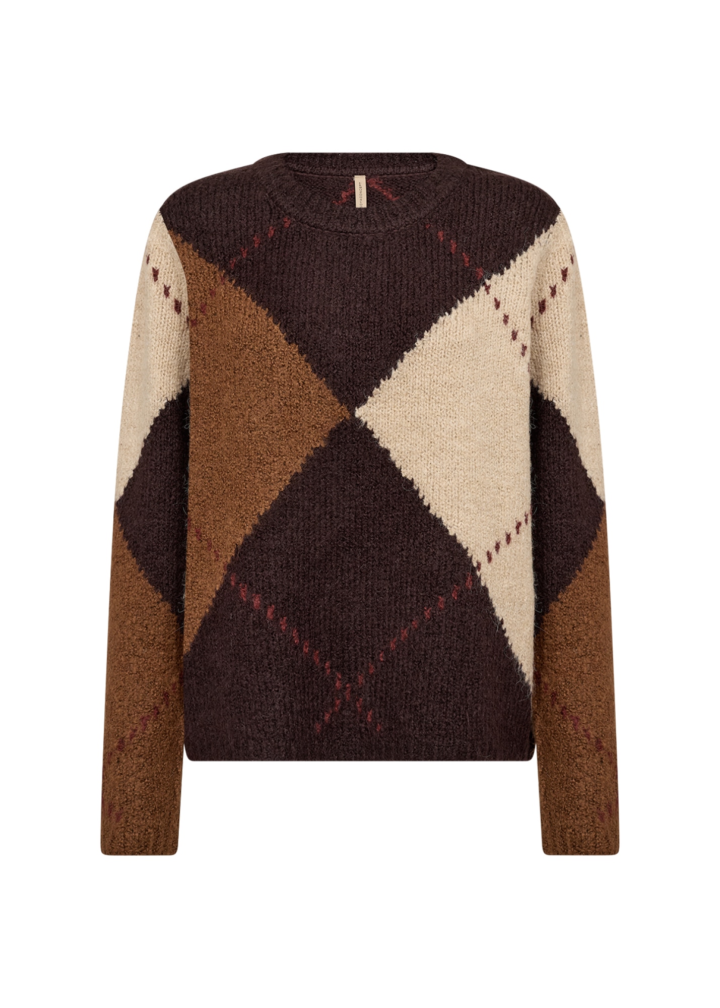 soyaconcept Strickpullover »SC-HACER 2 - YD« Materialmix, mit Argyl Strickmuster
