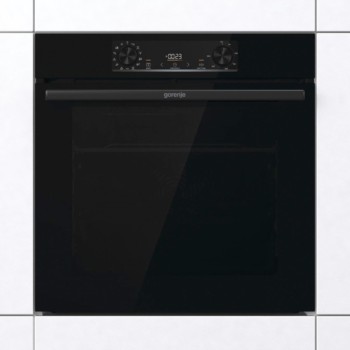 GORENJE Einbaubackofen »BOS6737E09BGOT« mit 2-fach-Teleskopauszug mit Aqua-Reinigungsfunktion Pizzafunktion mit 300 °C – perfekt für Pizza, Focaccia und mehr!