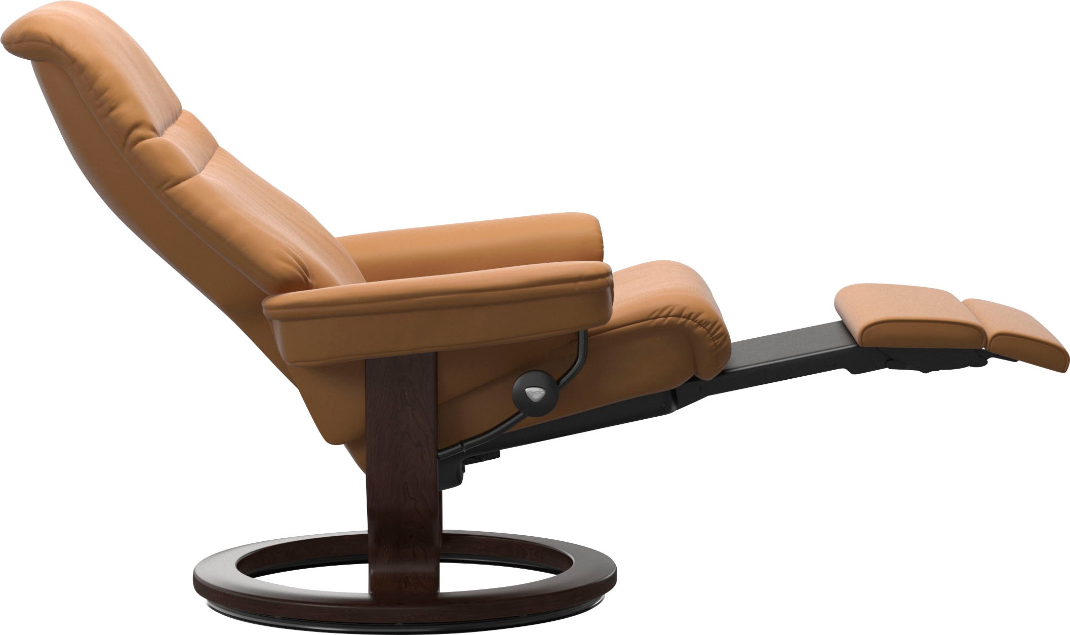 Relaxsessel STRESSLESS "Sunrise", new caramel batick, B:79cm H:103cm T:78cm, Leder BATICK: BATICK ist ein leicht korrigiertes, durchgefärbtes und genarbtes Möbelleder, bei dem die meisten Unebenheiten und Spuren in der Regel entfernt wurden.;Leder PALOMA: 3
