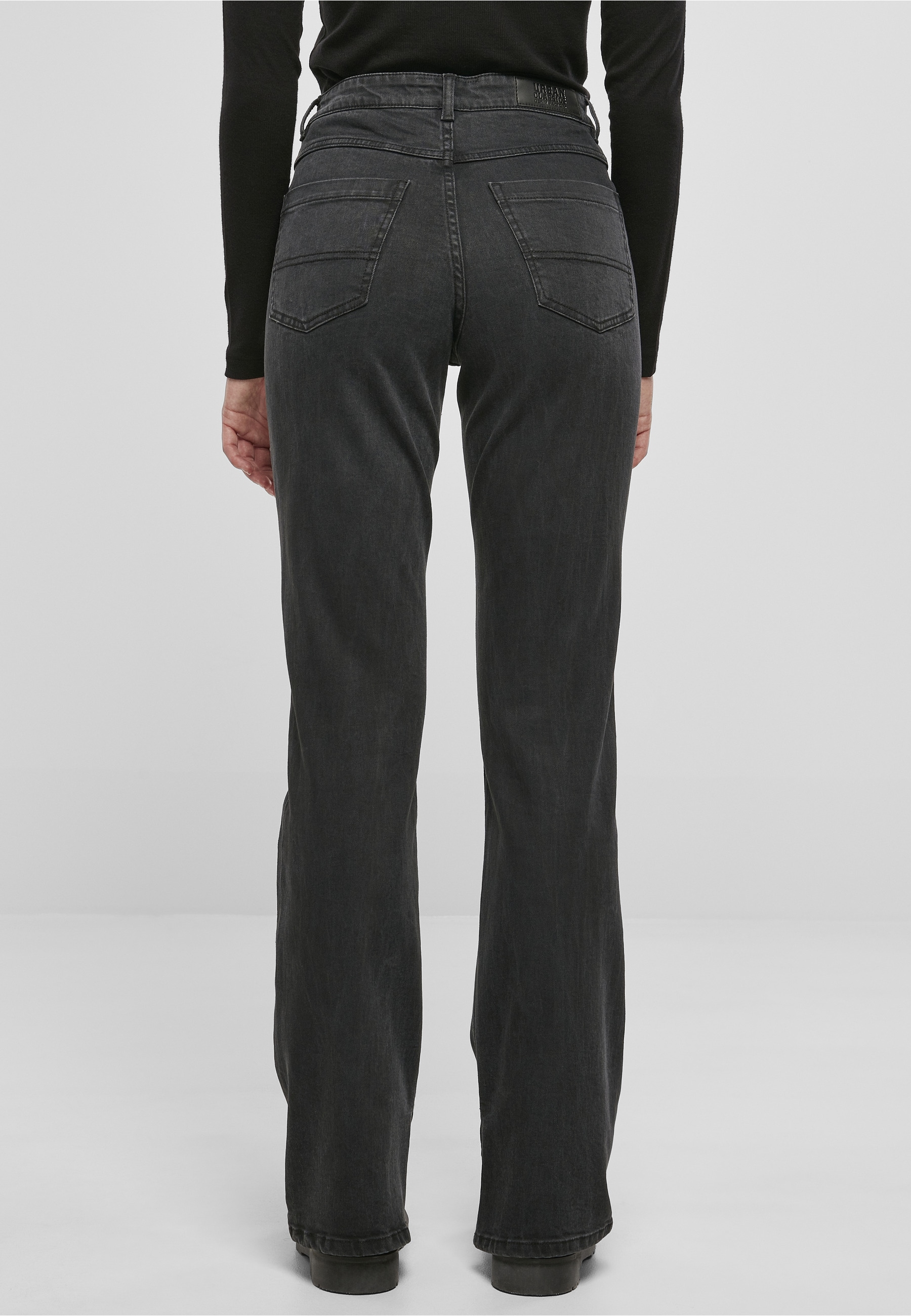 URBAN CLASSICS High-waist-Jeans »Urban Classics Damen Ladies Highwaist Straight Slit Denim Pants« 1 Stk.