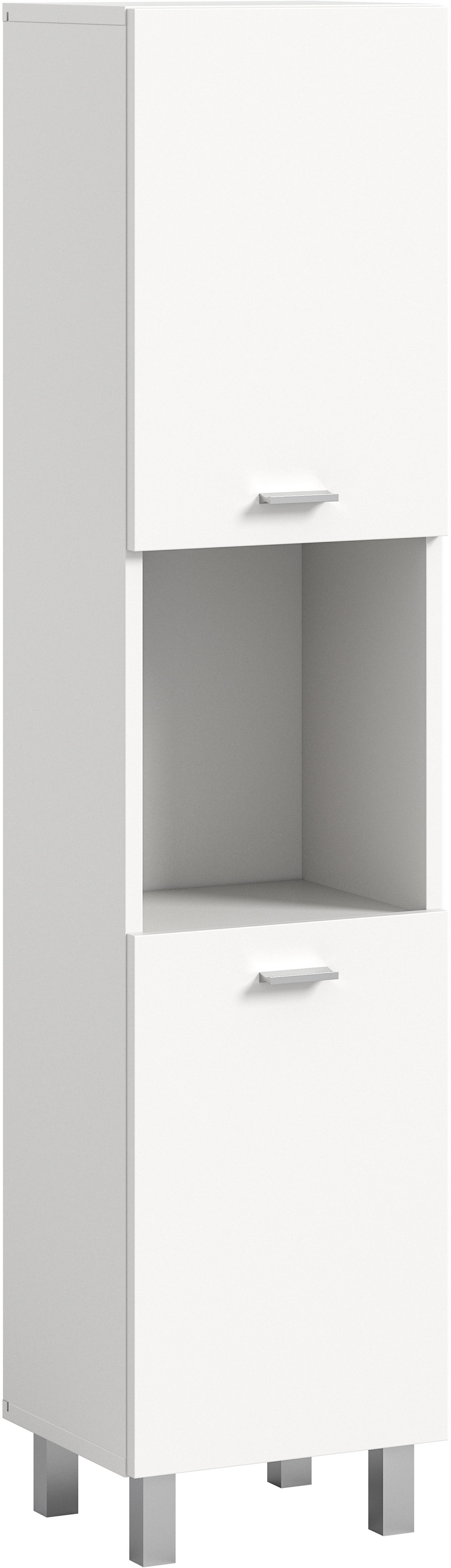 welltime Hochschrank »Tampa, Höhe 125cm, hängend oder stehend montierbar«, Badschrank, Bad-Hängeschrank, Badezimmer, Bad-Möbel
