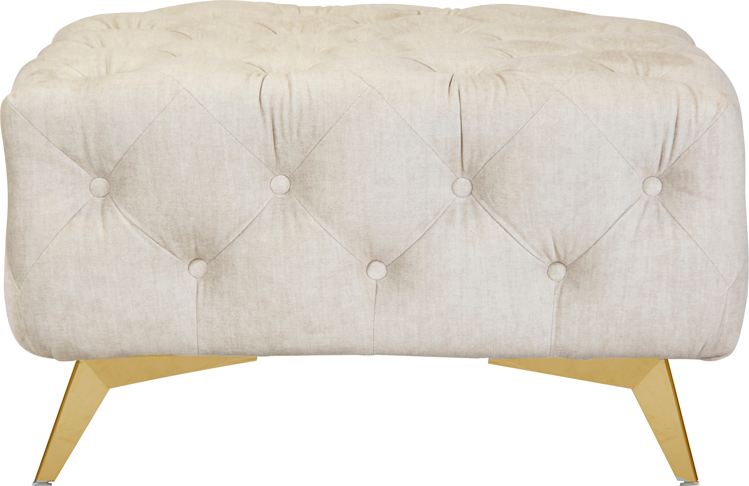 Leonique Polsterhocker »Glynis«, aufwändige Knopfheftung, moderne Chesterfield Optik, Fußfarbe wählbar