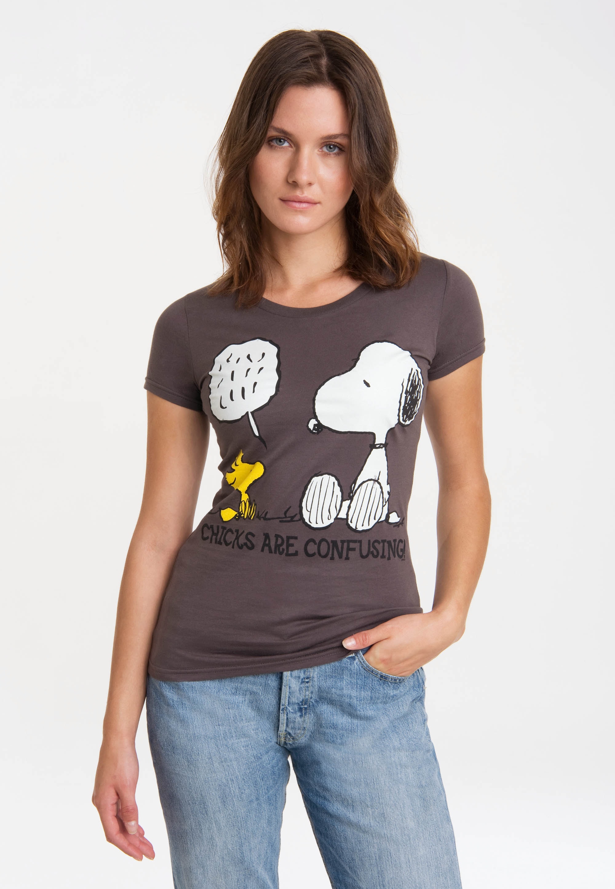 Black Friday LOGOSHIRT »Snoopy - | mit BAUR Peanuts«, T-Shirt Frontprint niedlichem