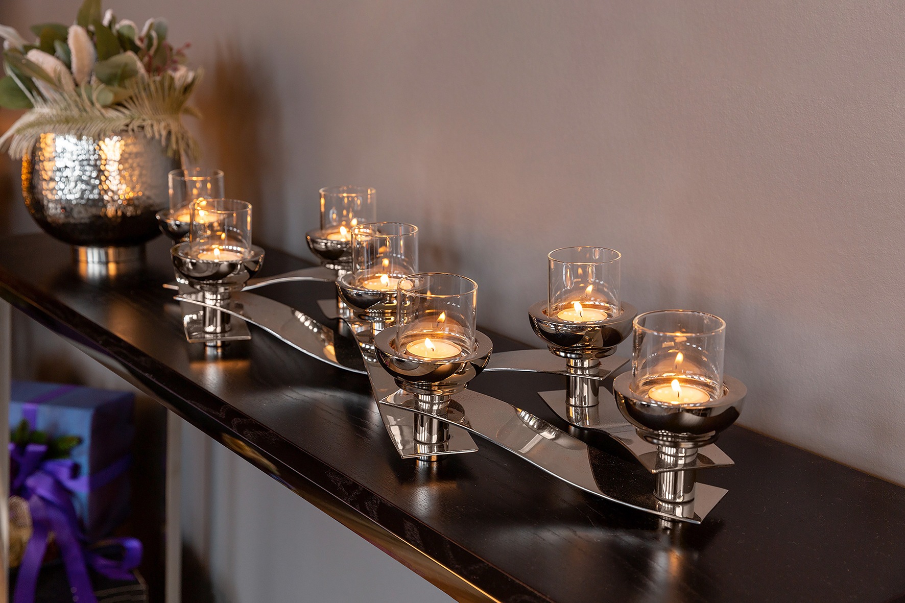 Fink Metall, »PAREO«, individuell Kerzenleuchter | aus stellbar BAUR Elemente, rotierende Teelichthalter,