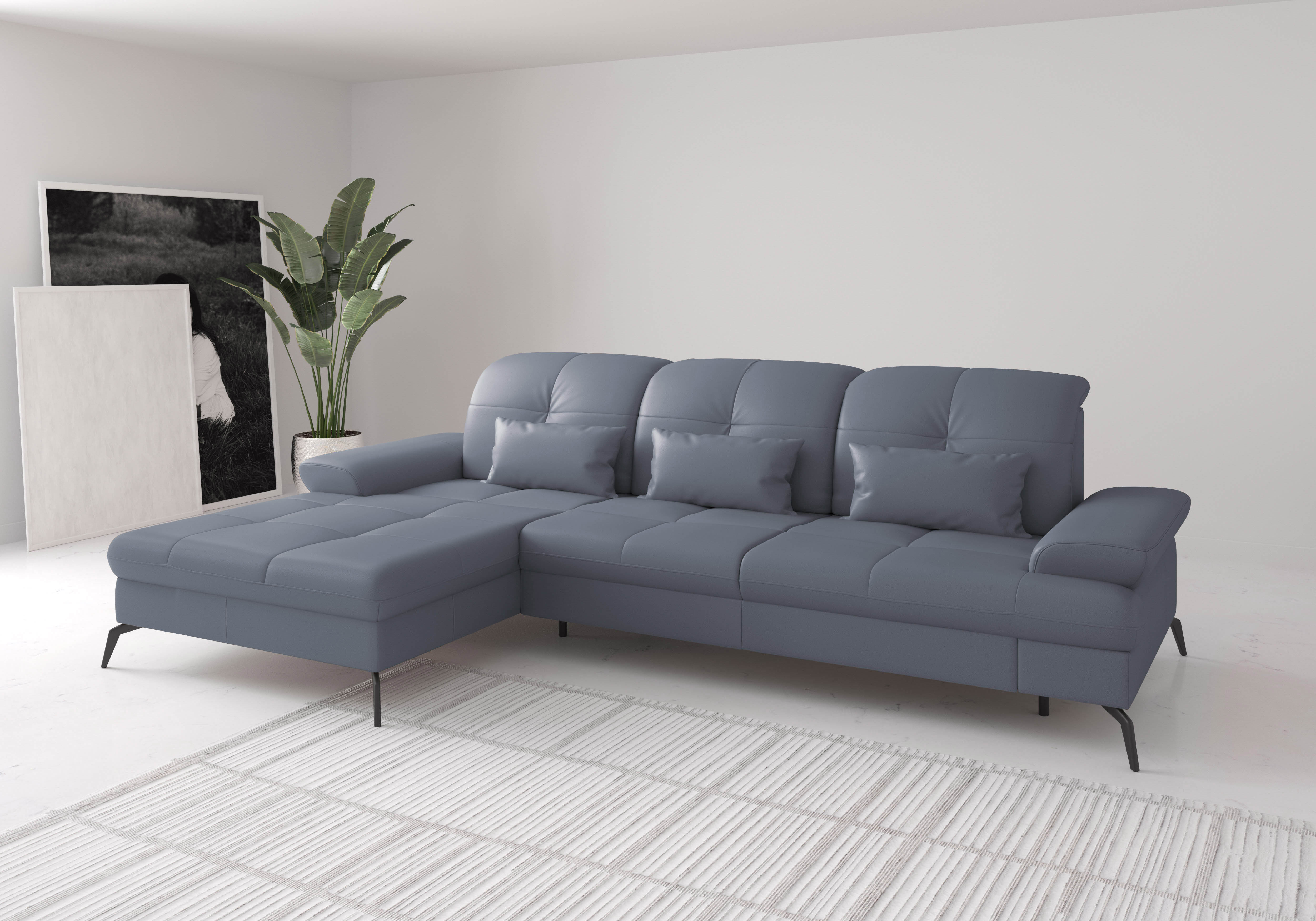 sit&more Ecksofa "Amica, L-Form, inkl. Sitztiefenverstellung & Armteilverstellung" wahlweise mit Schlaffunktion, Bettkasten und Kopfteilverstellung