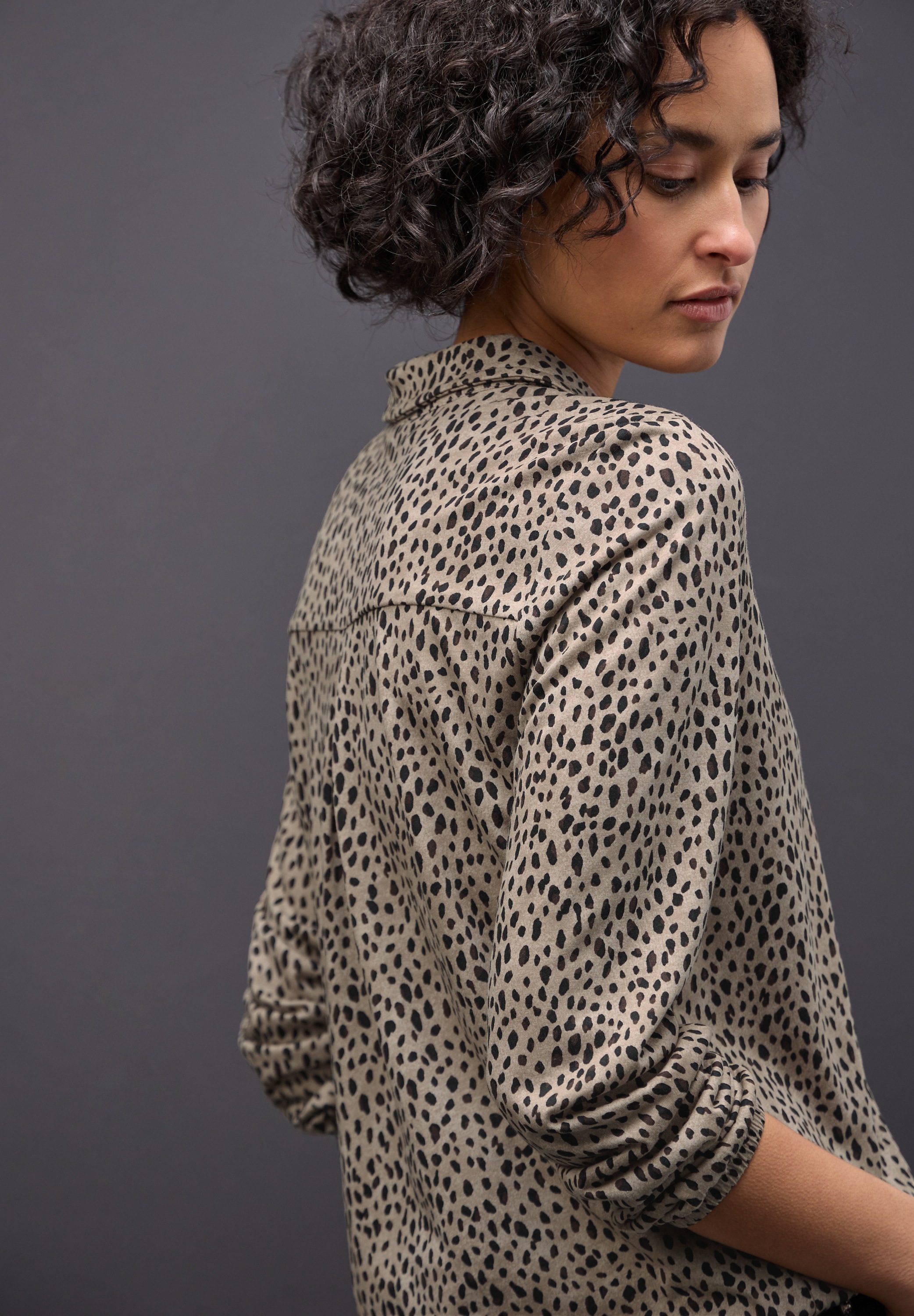 STREET ONE Langarmshirt mit Leo-Print