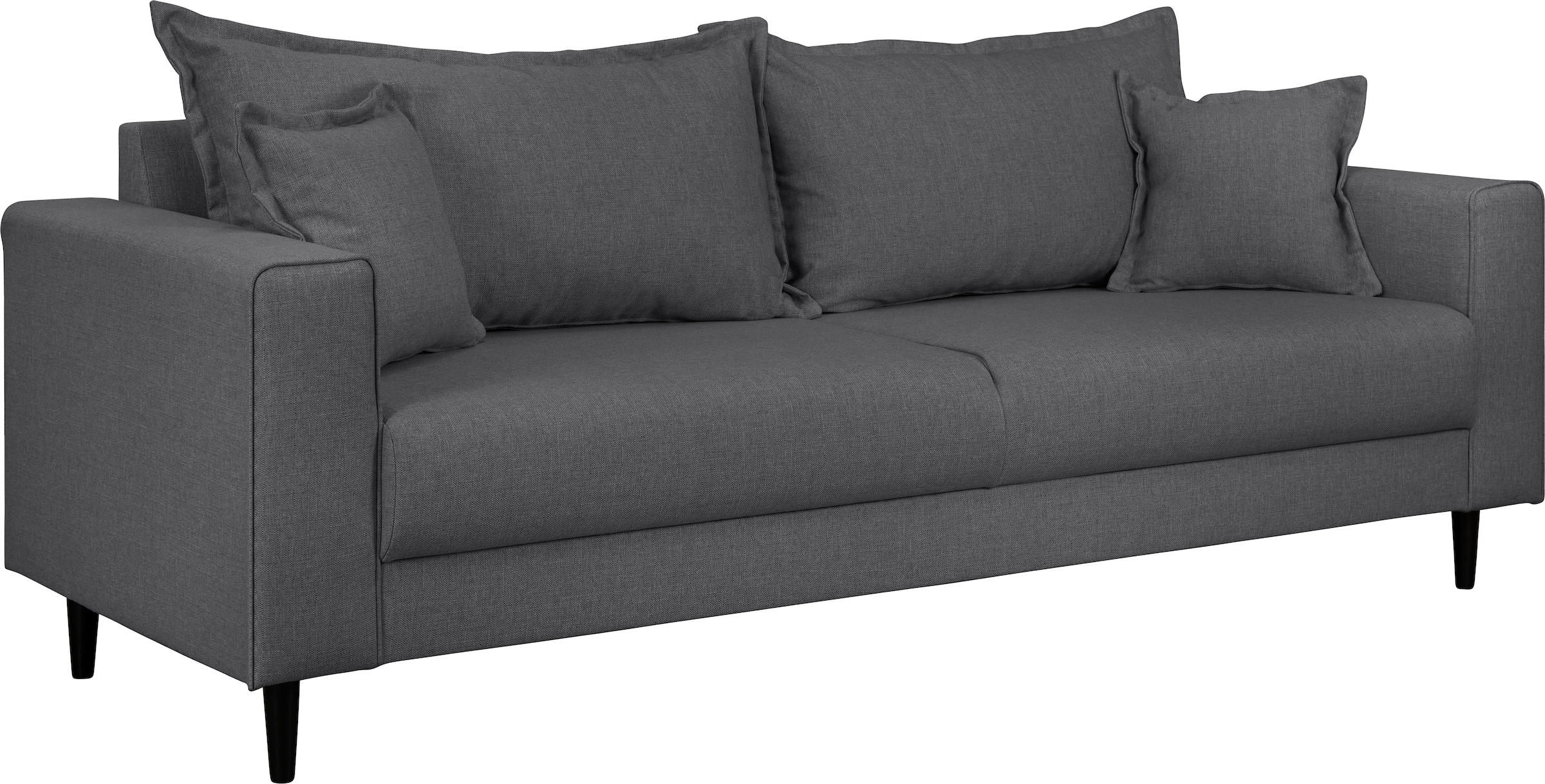 Home affaire 3-Sitzer »VEYRAS, hoher Sitzkomfort, Maße B/T/H: 212/84/76 cm« mit Wellenunterfederung, incl. Rückenkissen und Zierkissen