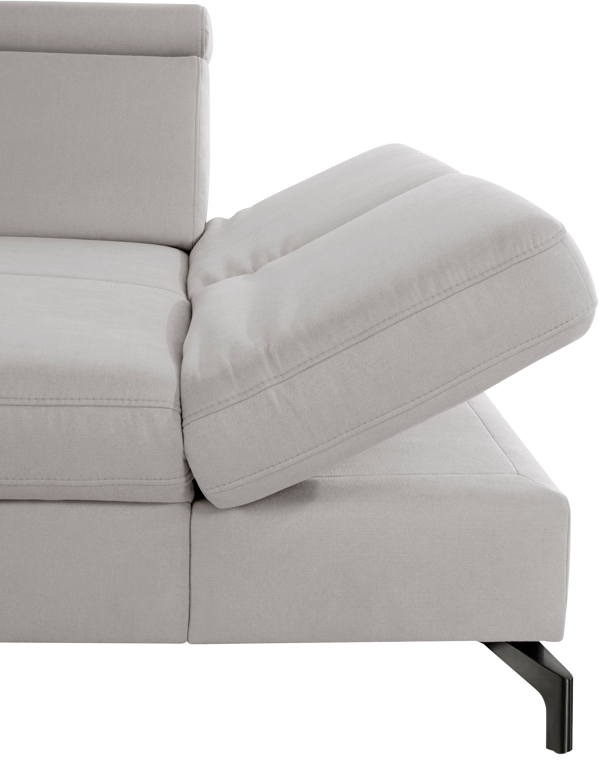 sit&more Ecksofa »Brisbane L-Form«, Fußhöhe 12 cm, inklusive Sitztiefen-, Armteil- und Kopfteilverstellung