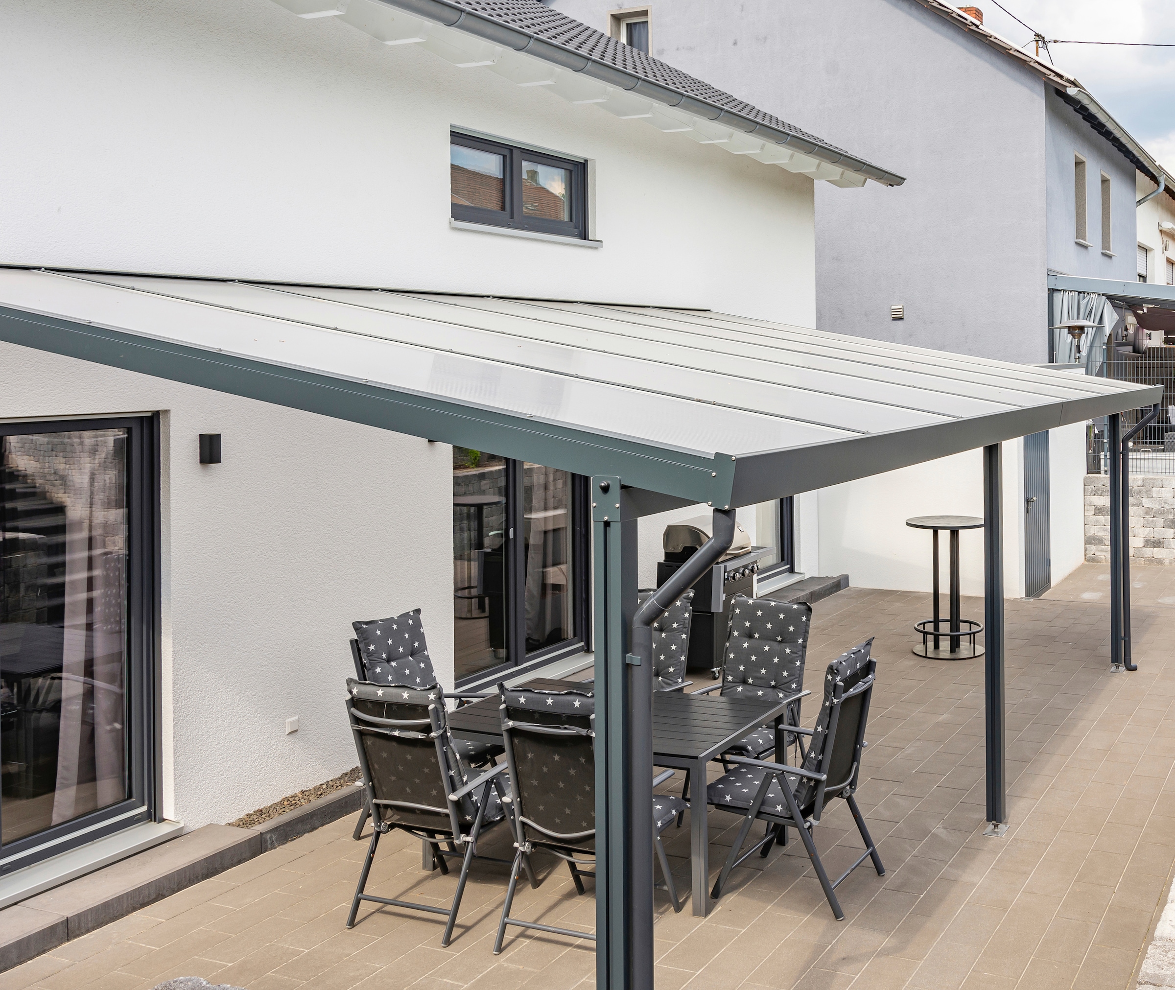 GUTTA Terrassendach "Premium", BxT: 611x406 cm, Dach Polycarbonat Opal