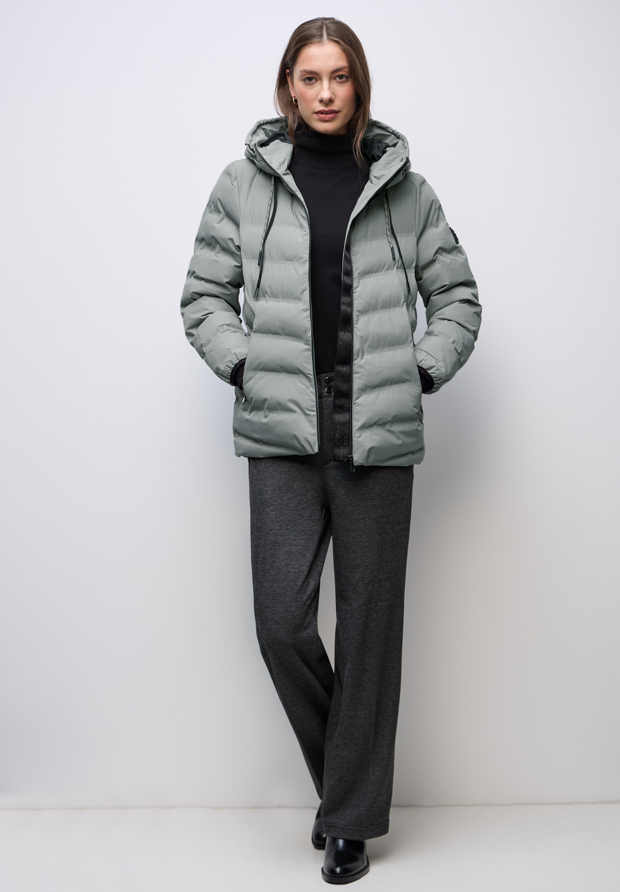 STREET ONE Steppjacke mit Kapuze mit Kapuze mit Tunnelzugband