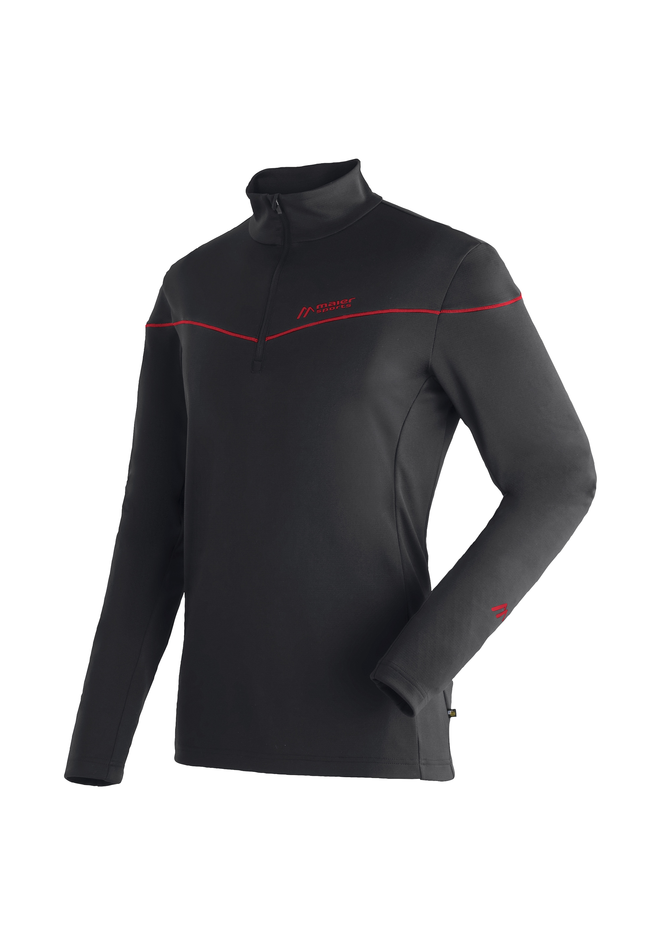 Maier Sports Fleecepullover "Nago Rec", Herren Midlayer, elastisches und pflegeleichtes Half-Zip Fleece