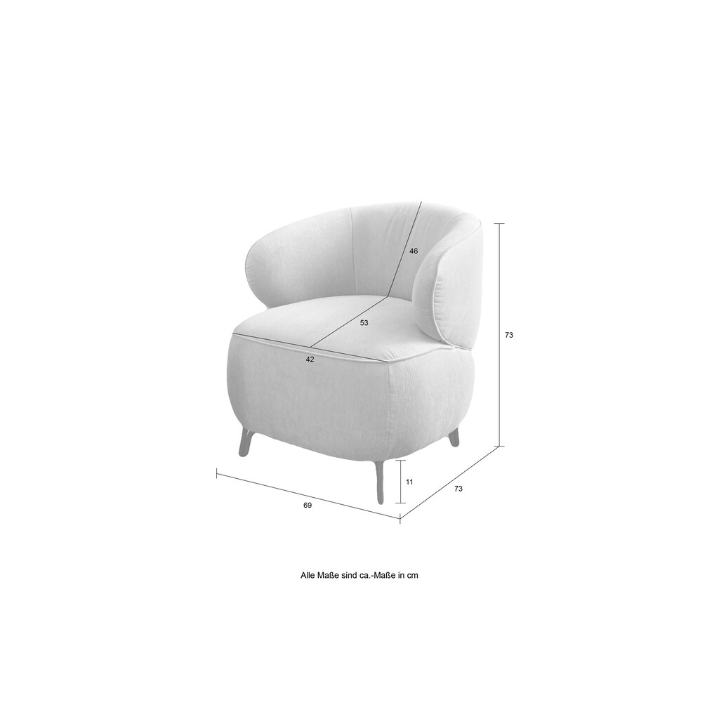 himolla Loungesessel »7191«, (Set, Sessel mit Hocker)