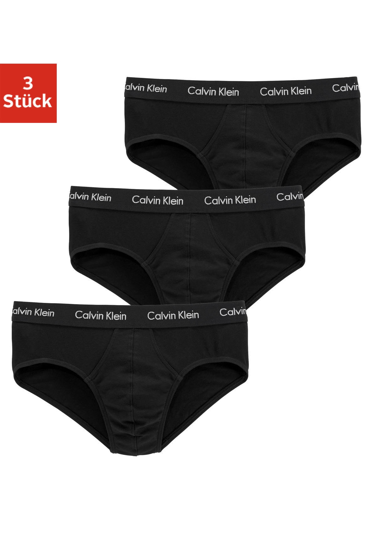 Calvin Klein Underwear Hipster "CK HIP BRIEF 3PK" 3 Stk. mit Logo-Stretchbund