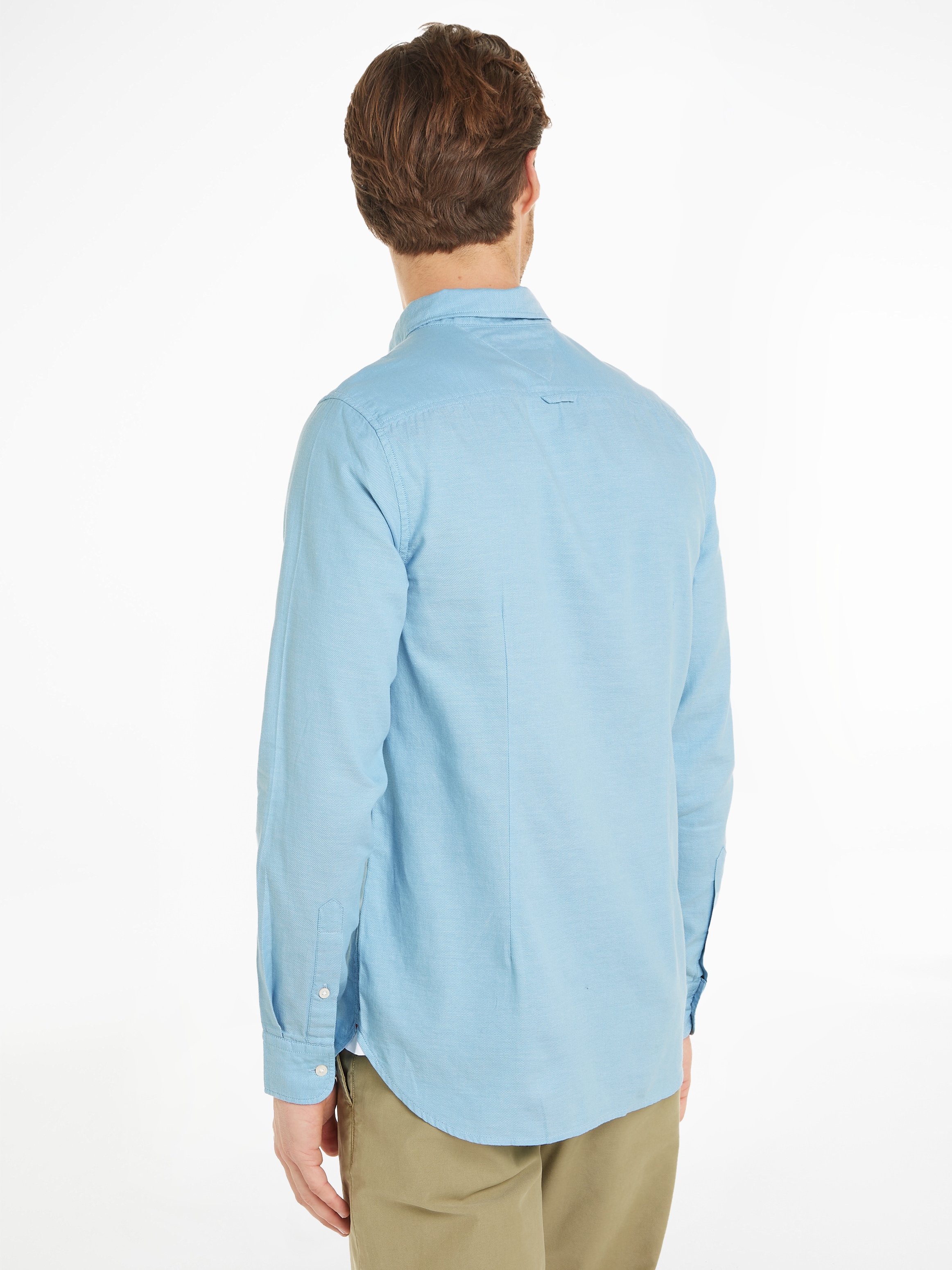 Tommy Hilfiger Langarmhemd »FLEX DOBBY SF SHIRT«, mit Knopfleiste