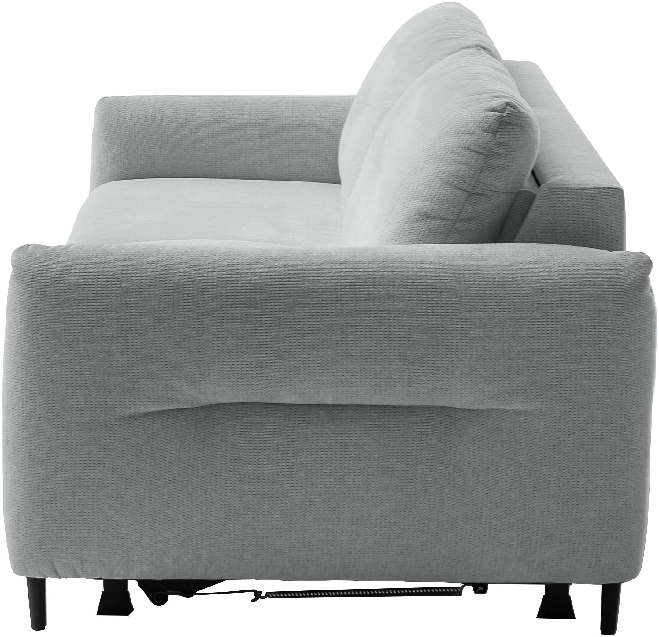 2,5-Sitzer HOME AFFAIRE "Clevina, Schlafsofa mit Kaltschaummatratze, Breite 196 cm", grau, B:196cm H:84cm T:102cm, 100% Polyester, Sofas, Sofa & Bett in einem – kinderleicht ausklappbar & freistellbar im Raum 2