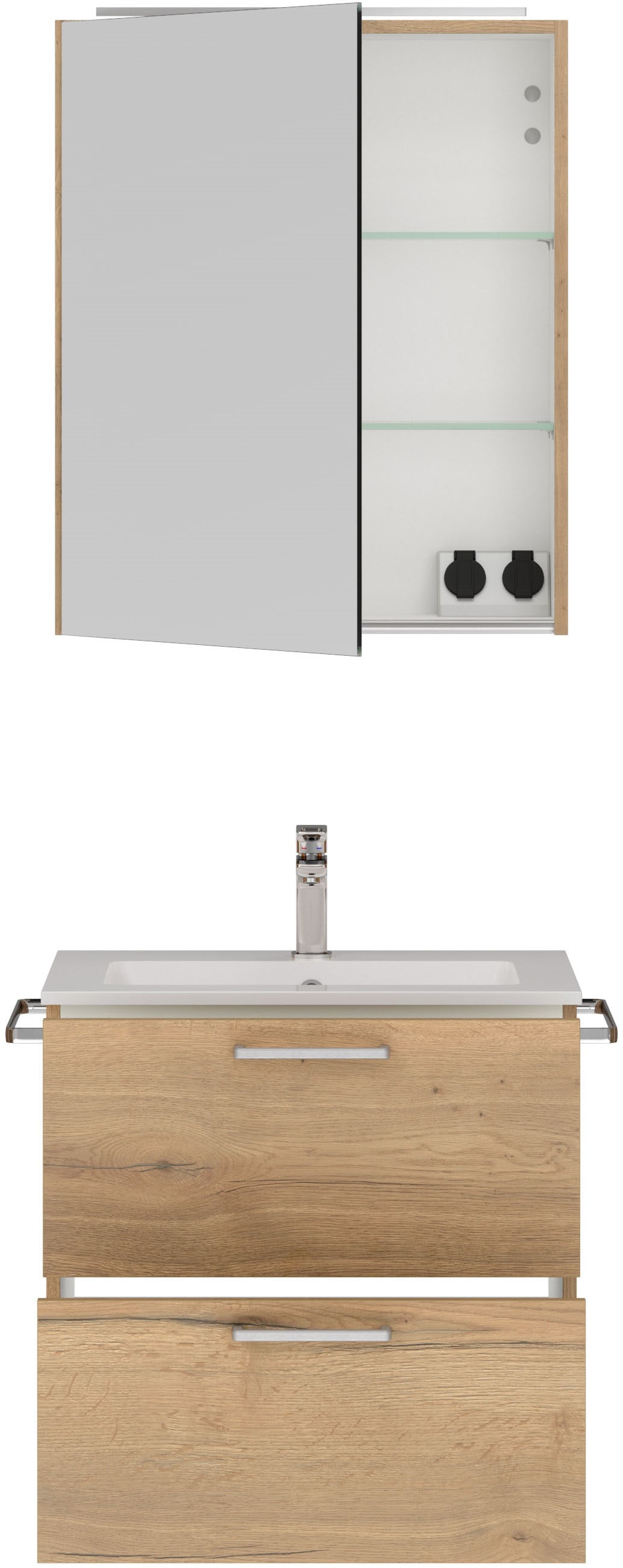 nobilia® Badmöbel-Set »Tolvina« vormontiert, mit Soft-Close, 2 Stk. tlg.