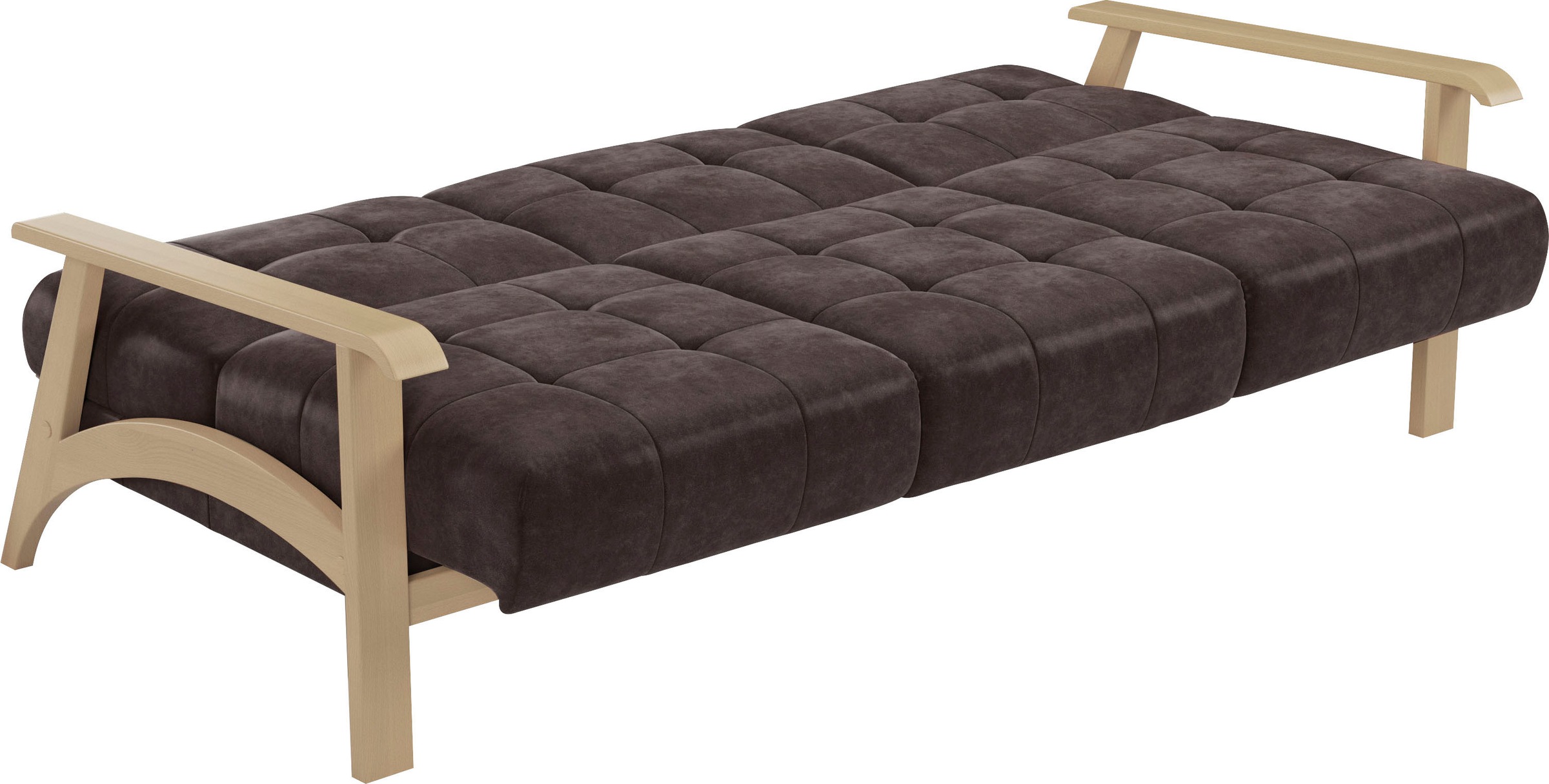 sit&more 3-Sitzer »Billund«, Armlehnen aus Buchenholz in natur, verschiedene Bezüge und Farben