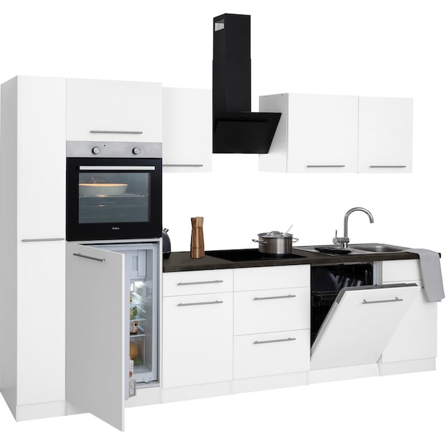 wiho Küchen Küchenzeile »Unna«, mit E-Geräten, Breite 310 cm bestellen |  BAUR