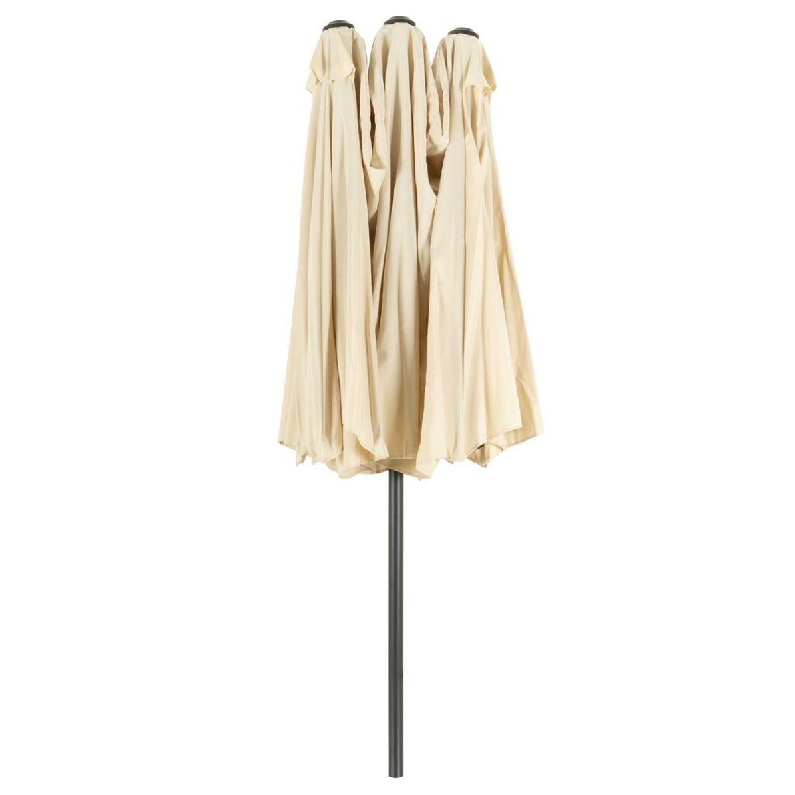 VCM Sonnenschirm "XXL Doppelsonnenschirm Creme mit Kurbel" günstig online kaufen