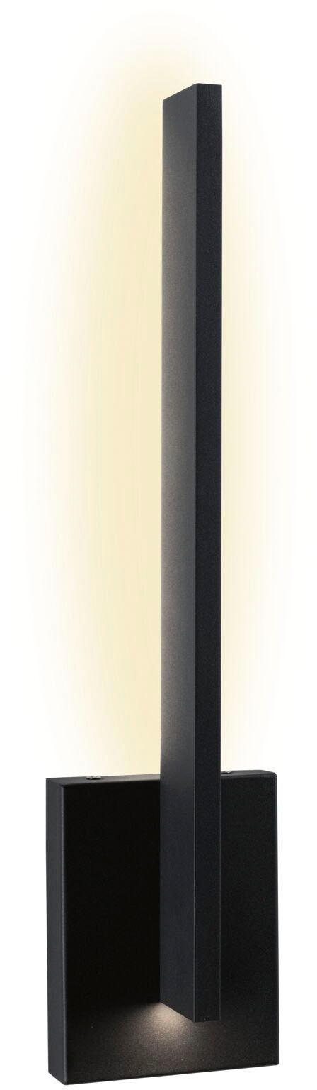 LED Außen-Wandleuchte PAULMANN, B:11,5cm H:48,5cm T:8cm, grau, Leuchten, "Outdoor 230V Levka 13,5W IP44 3000K anthrazit", Outdoor 230V Levka 13,5W