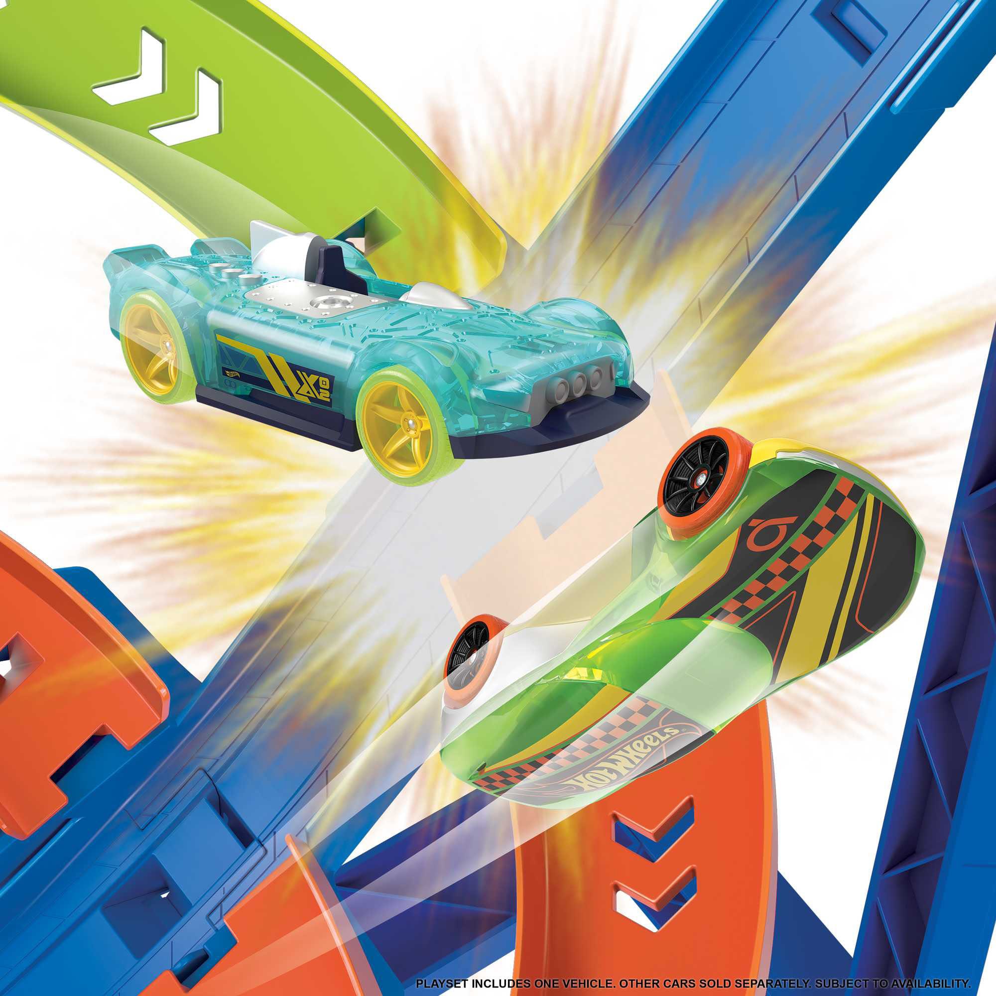 Hot Wheels Autorennbahn »Crash Spirale Trackset«, inklusive 1 Spielzeugauto