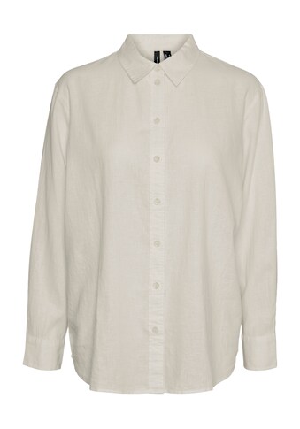 Hemdbluse »VMLINN LINEN LS SHIRT WVN NOOS«