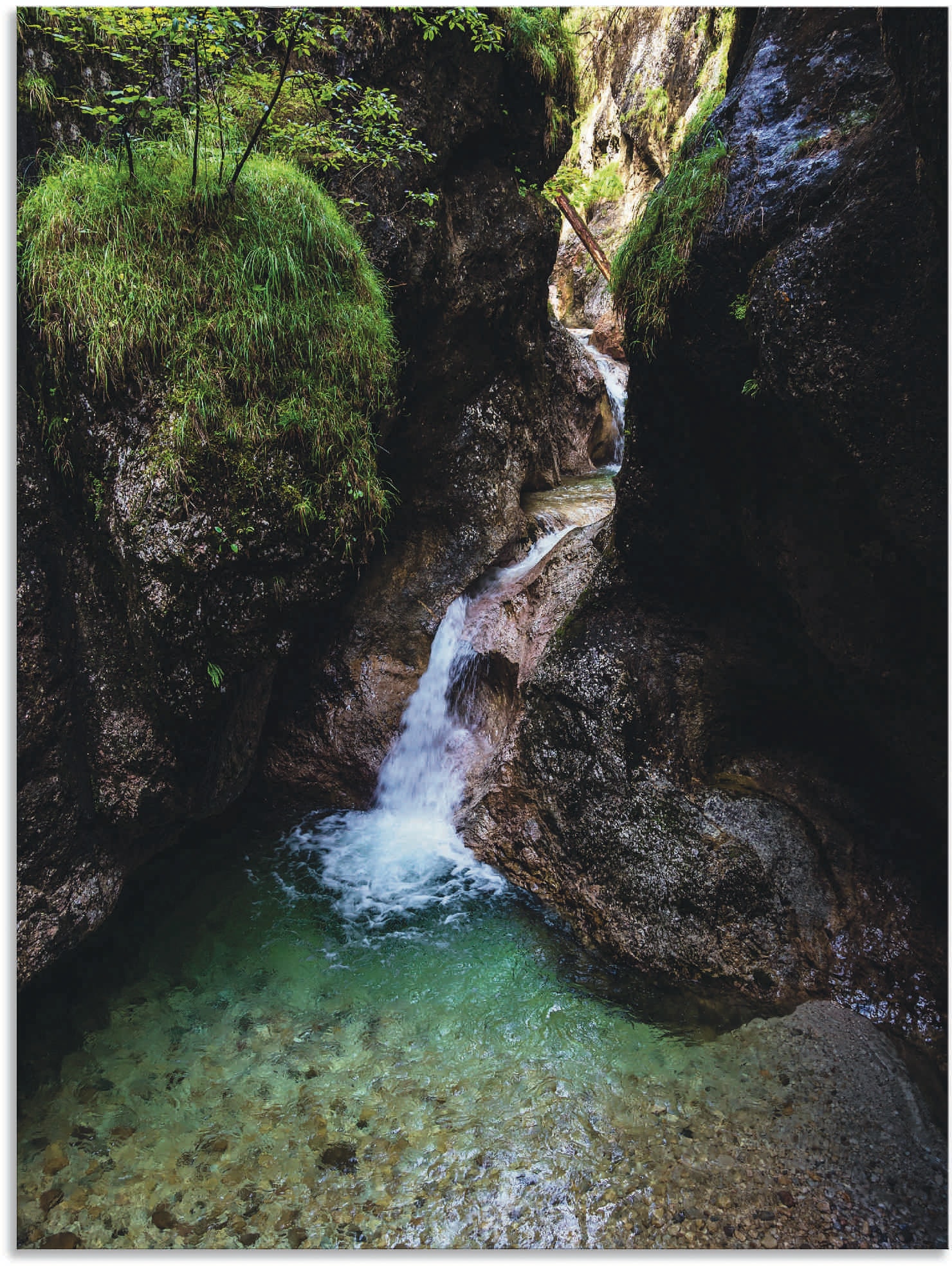 Alu-Dibond-Druck »Almbachklamm im Berchtesgadener Land II«, Gewässer, (1 St.), für...