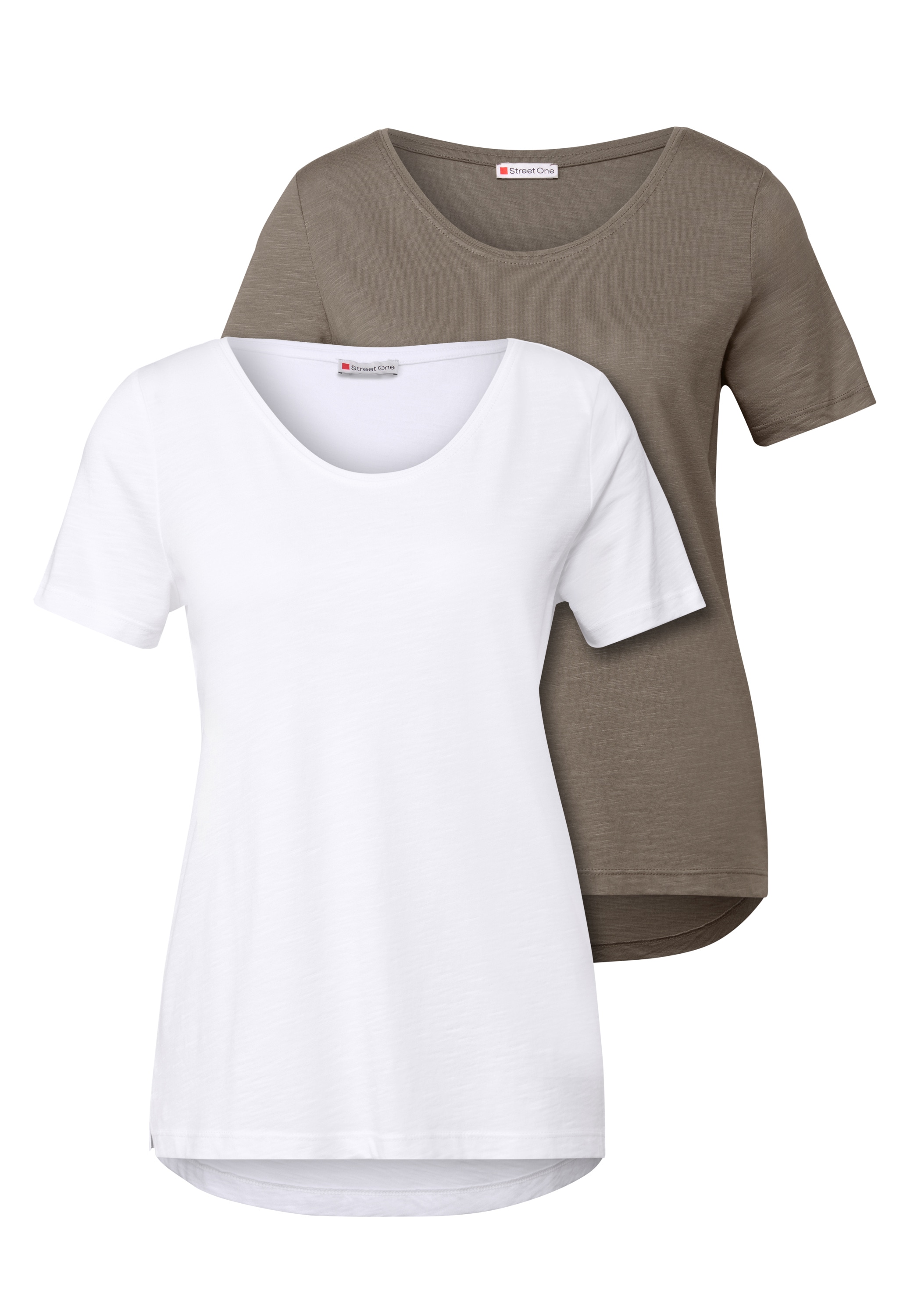 STREET ONE V-Shirt, im soften Baumwoll-Mix