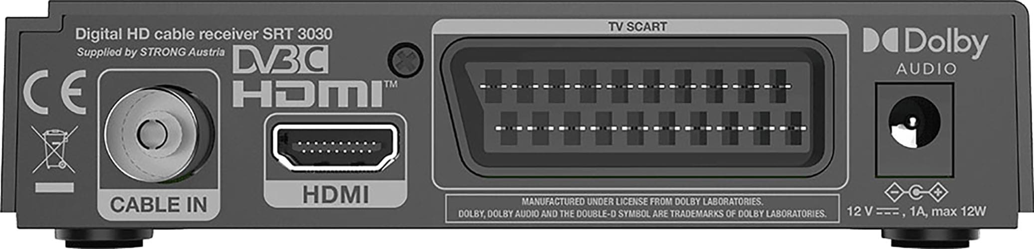 Strong Kabel-Receiver »SRT 3030«, (Automatischer Sendersuchlauf-Elektronische Programmzeitschrift-Videotext)