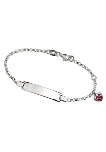 Armband »Schmuck Geschenk Silber 925 Armkette ID-Platte Erbskette Erdbeere«
