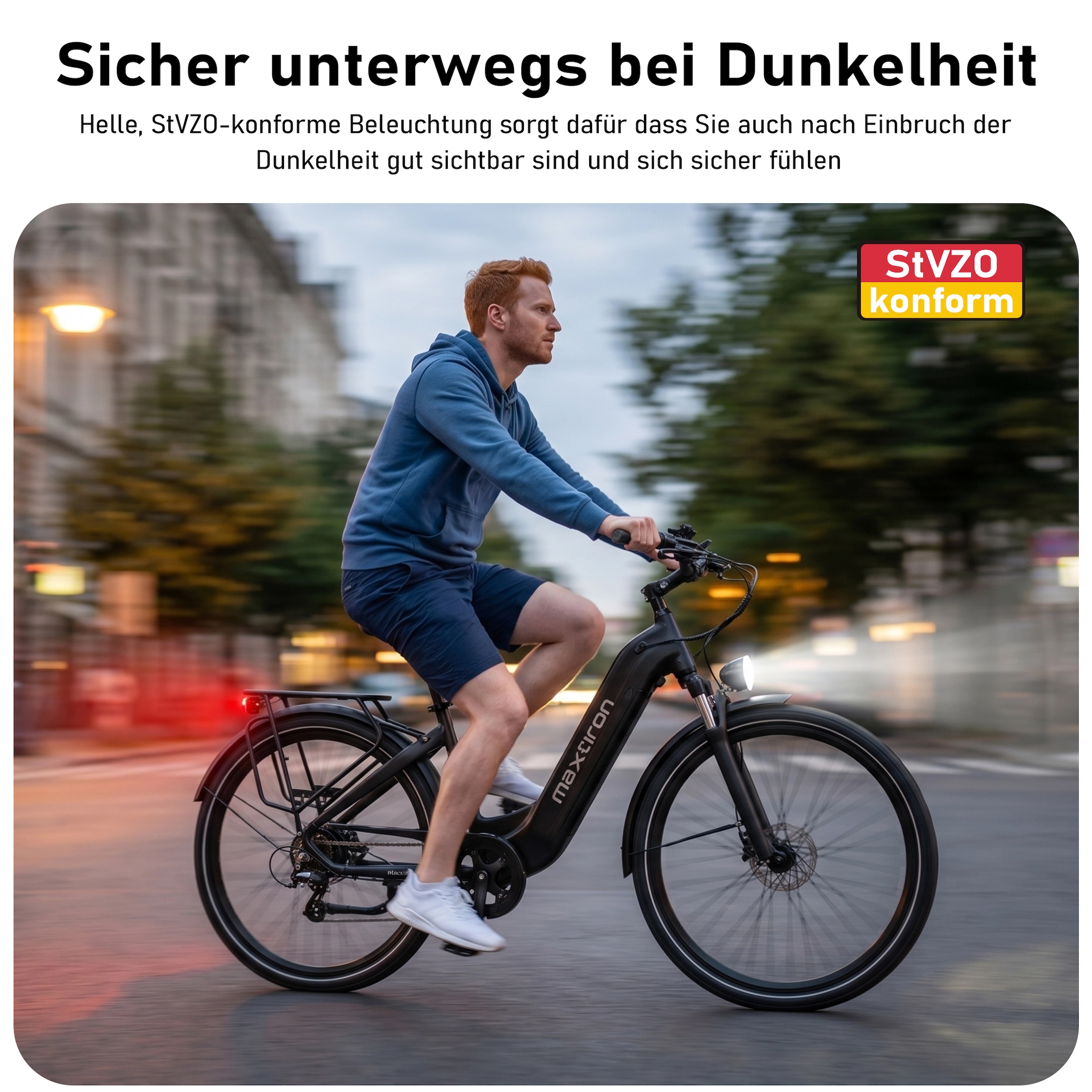 Maxtron »Maxtron Marathon E-Citybike 28 Zoll« 7 Gang Shimano Kettenschaltung Heckmotor 250 W Packung,  Elektrofahrrad für Damen u. Herren