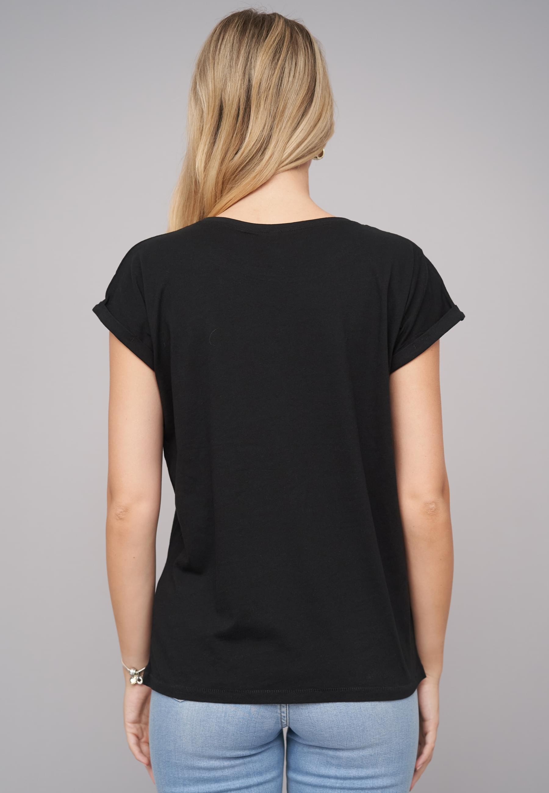 CLOUD 5IVE T-Shirt »CLOUD 5IVE Ladies Wildflower Black Tee«, (1 tlg.)