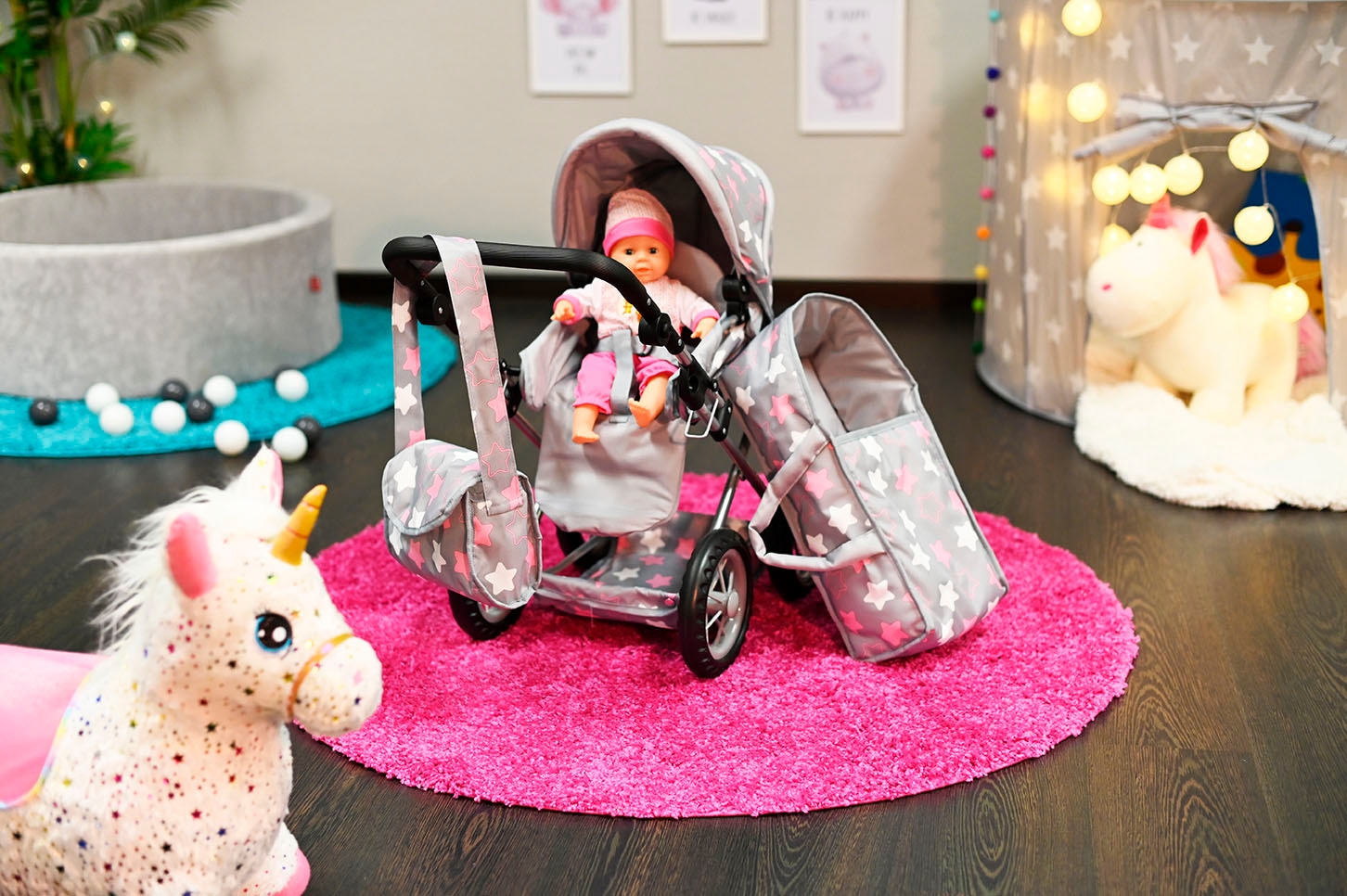 Knorrtoys® Kombi-Puppenwagen »Ruby«, mit Wickeltasche