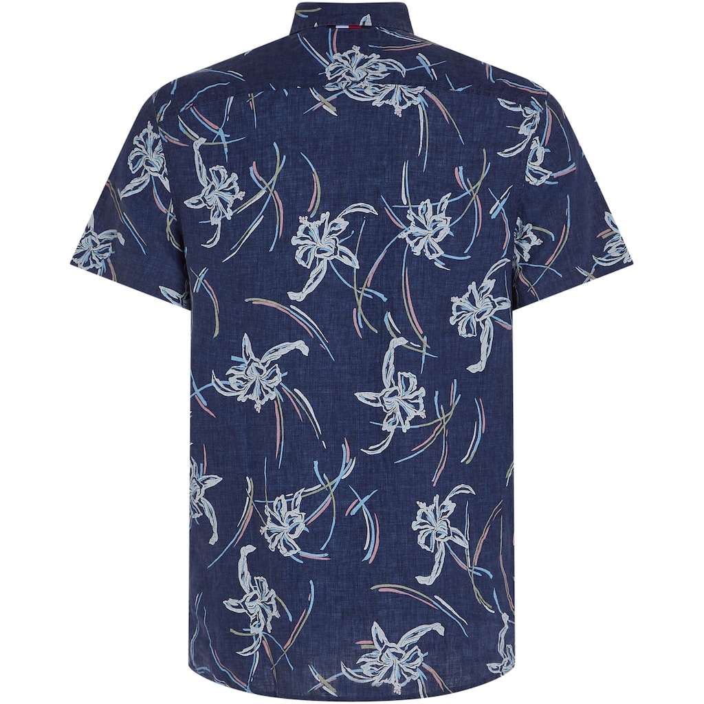 Tommy Hilfiger Leinenhemd »LI TROPICAL PRT SF SHIRT«, mit tropischen Print