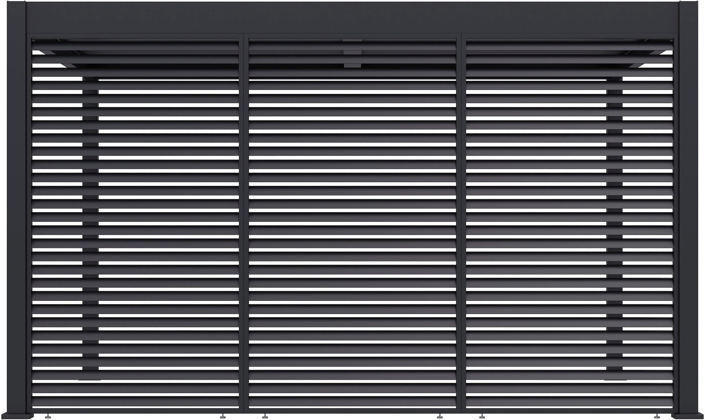 Paragon Pavillonseitenteil »Lamellen Sichtschutz für Pergola Grand Tuscan 14 Grau« BxH: 135x234 cm