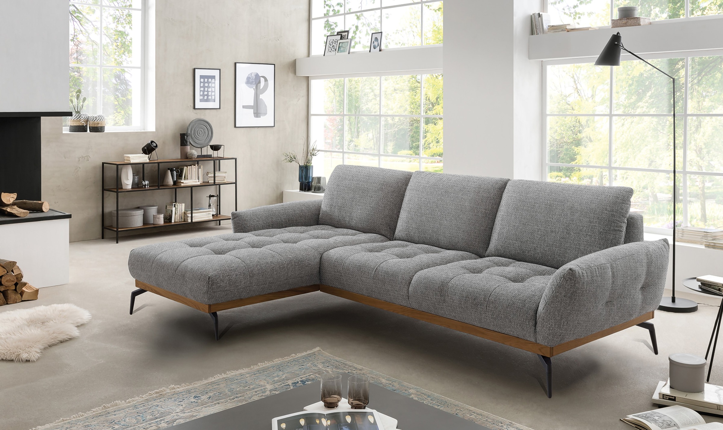 exxpo - sofa fashion Ecksofa "NICEA, erstklassiger Komfort, tolle Details, günstig online kaufen