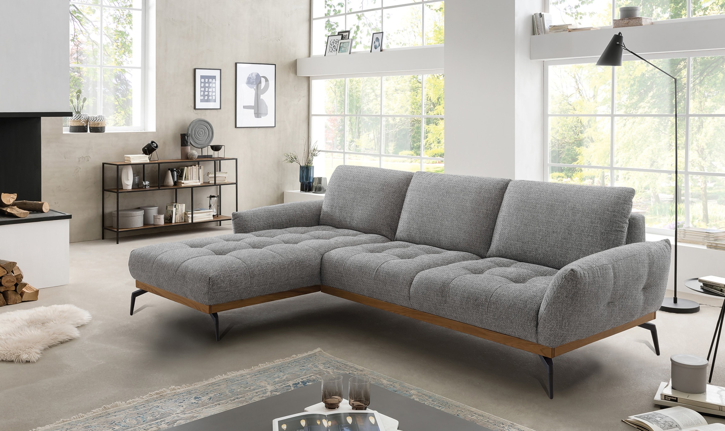 exxpo - sofa fashion Ecksofa "NICEA, erstklassiger Sitzkomfort, tolle Detai günstig online kaufen